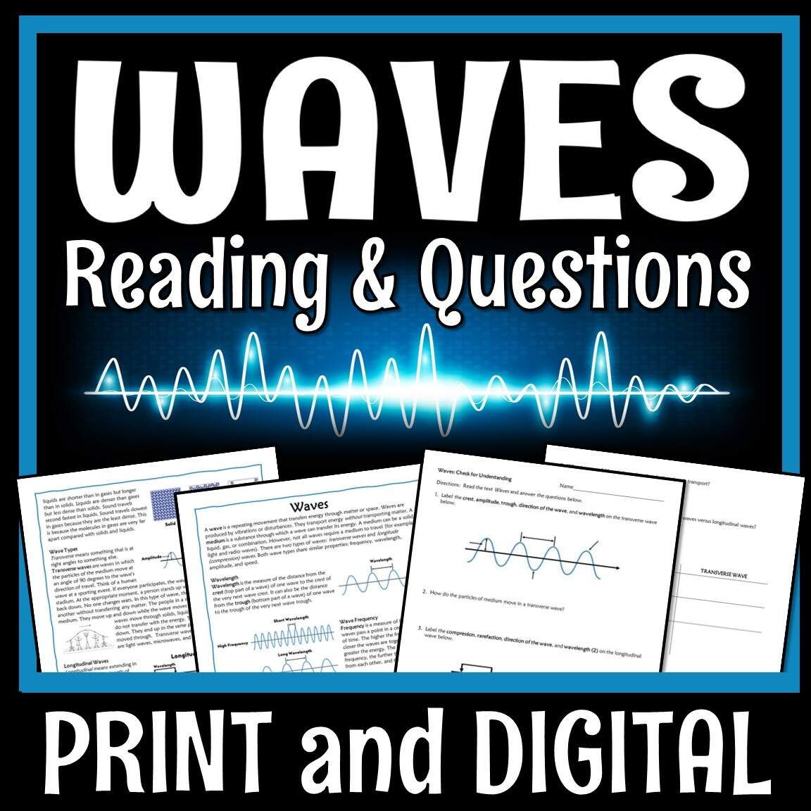 Properties Of Waves Reading With Worksheet Flying Colors Science