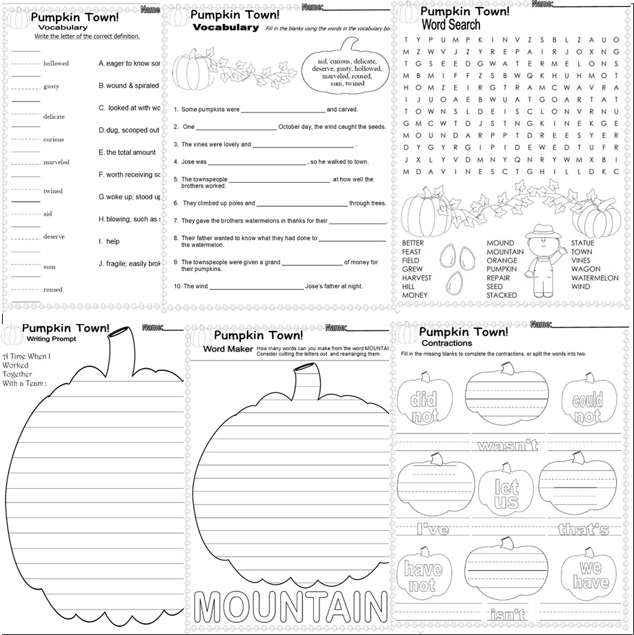 Pumpkin Town Fall Read Aloud Book Study Companion Reading Comprehension Worksheets Classful Pumpkin Town Fall Read Aloud Book Study Companion Reading Comprehension Worksheets Classful