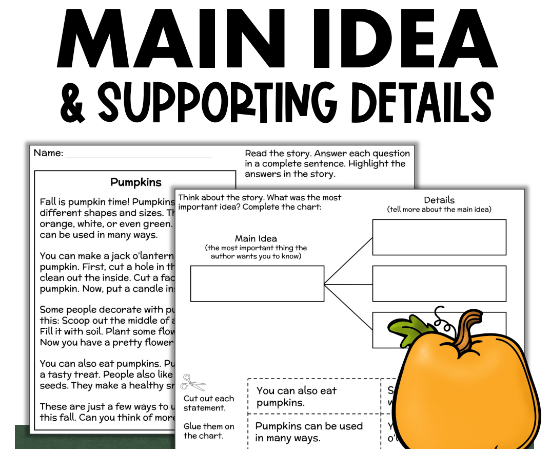 Pumpkins Main Idea And Supporting Details 2nd Grade Lesson Plan Pumpkins Main Idea And Supporting Details 2nd Grade Lesson Plan