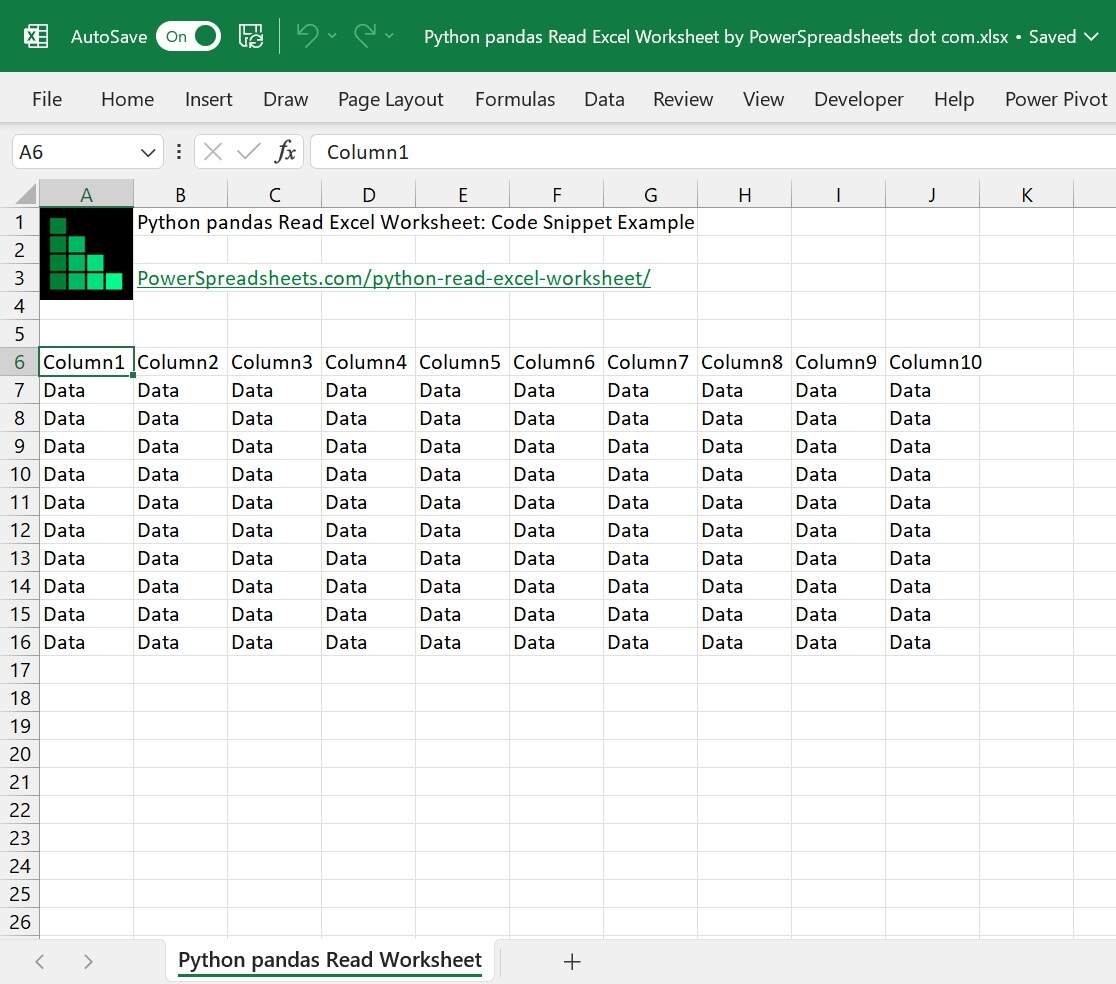 Python Pandas Read Excel Worksheet Code Snippet Example Python Pandas Read Excel Worksheet Code Snippet Example