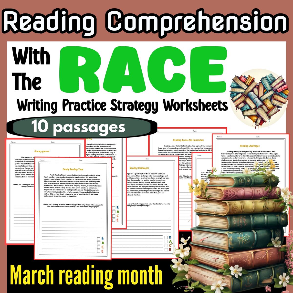 RACE Strategy Practice Worksheets Reading Across America Writing Activities Made By Teachers RACE Strategy Practice Worksheets Reading Across America Writing Activities Made By Teachers