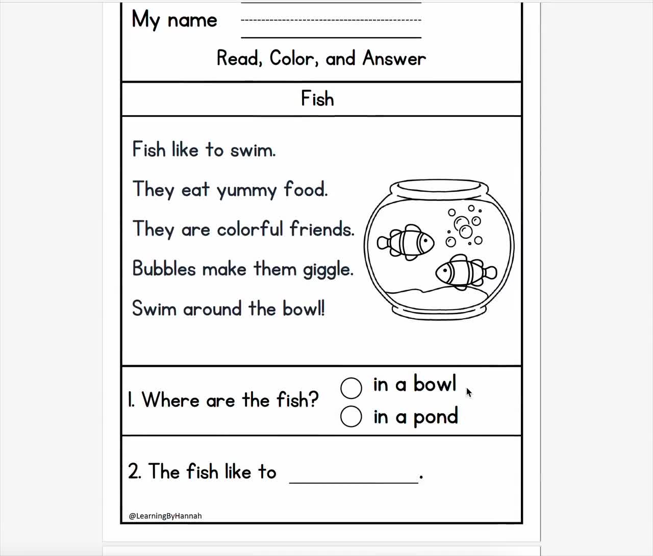 Read Color Answer Reading Comprehension Passages For Early Readers PDF Download For Kindergarten And 1st Grade Etsy Read Color Answer Reading Comprehension Passages For Early Readers PDF Download For Kindergarten And 1st Grade Etsy