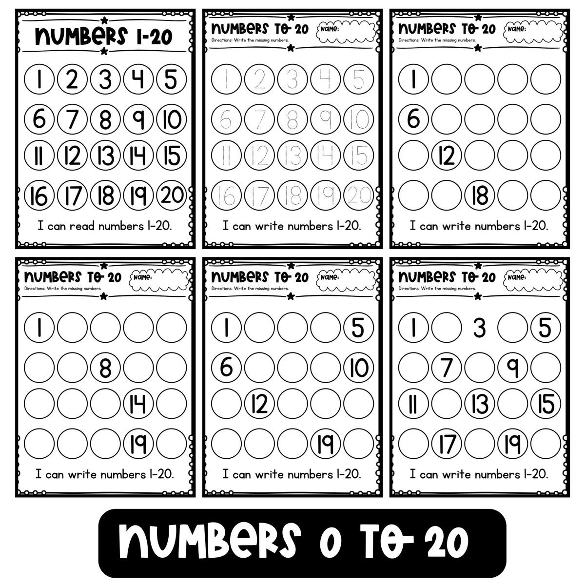 Read Write Record Numbers To 20 Worksheets Classful