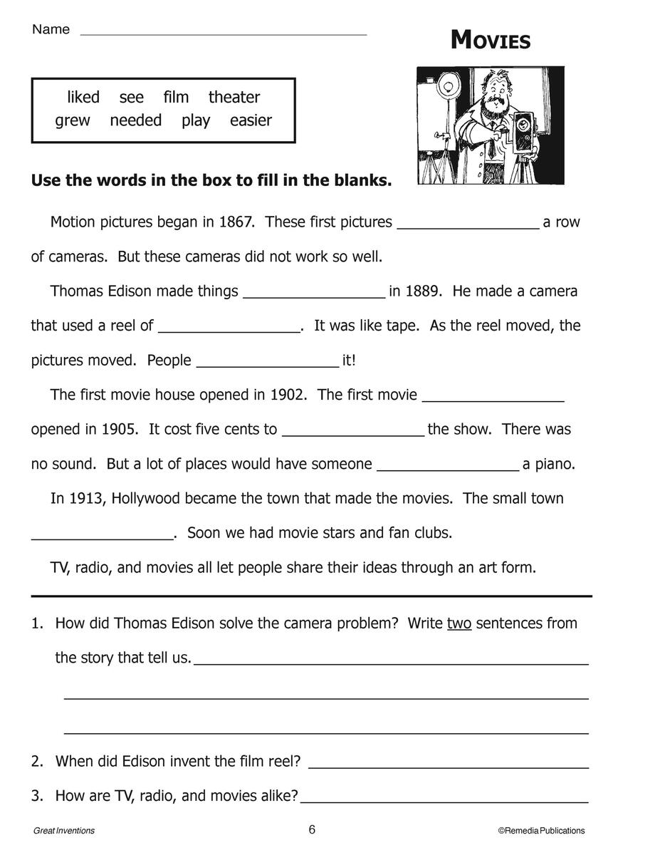 Reading About Great Inventions Short Passages Activities For Older Students Classful Reading About Great Inventions Short Passages Activities For Older Students Classful