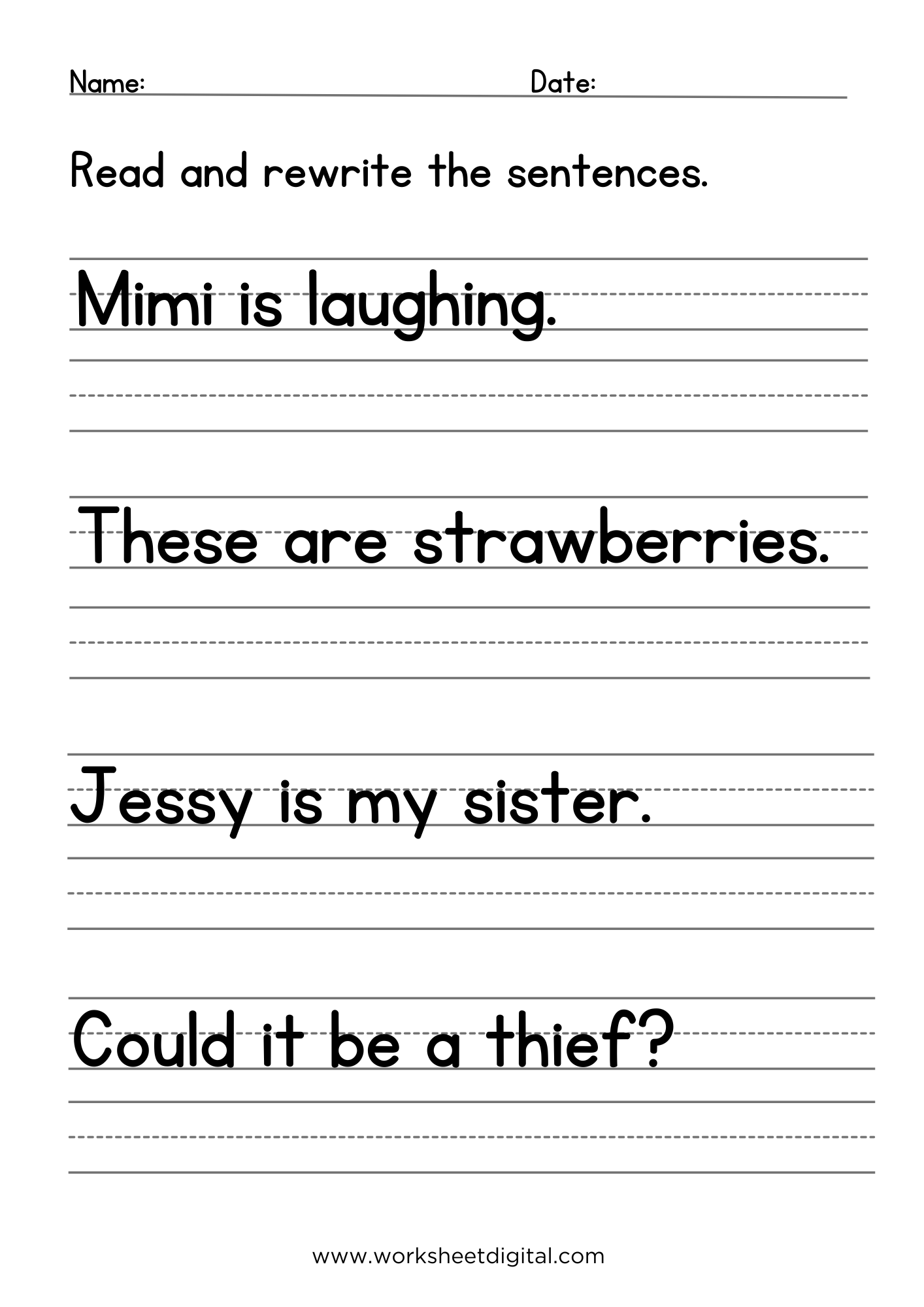 Reading And Writing Practice Sentences Worksheet Digital Worksheets Library Reading And Writing Practice Sentences Worksheet Digital Worksheets Library