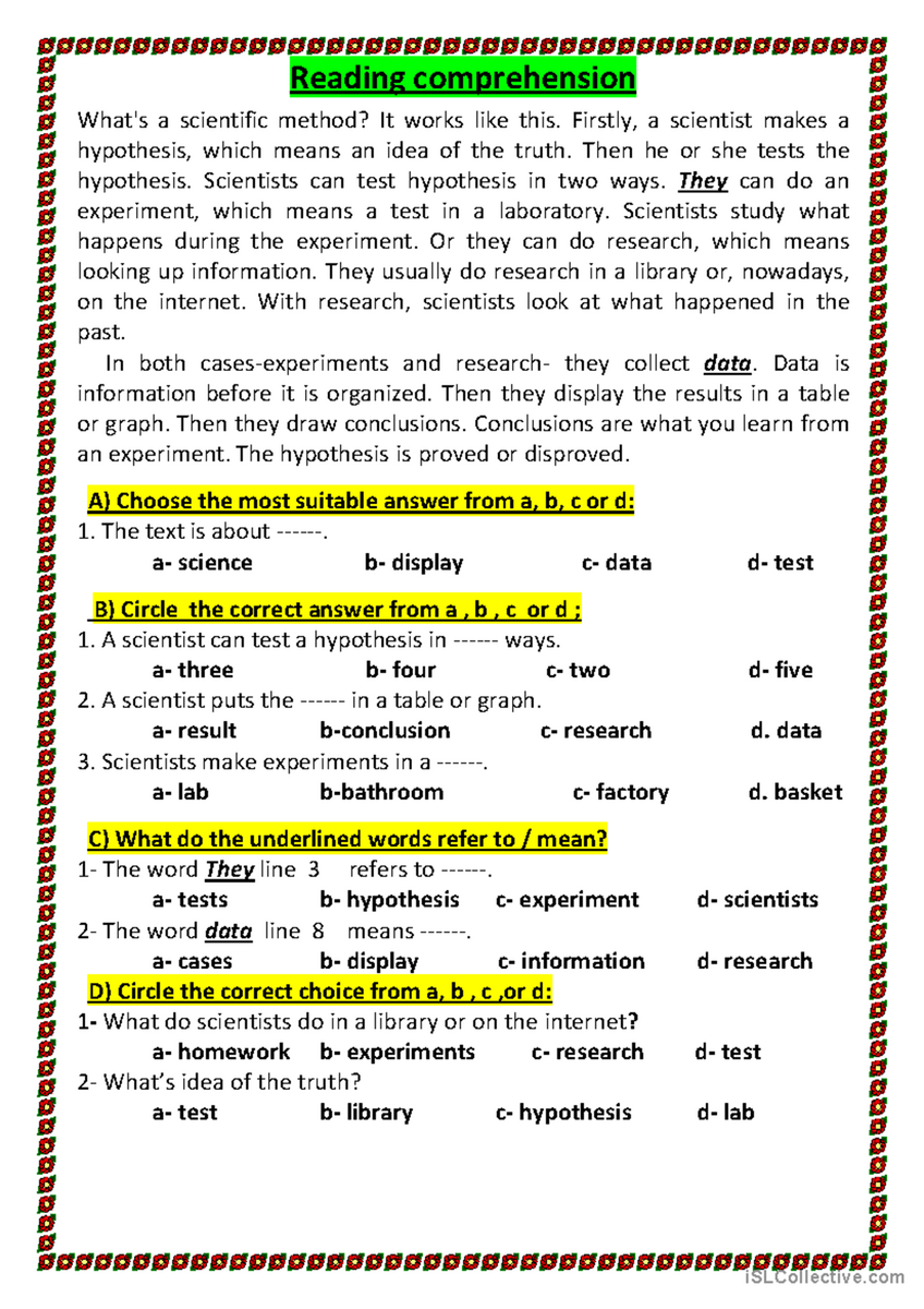 Scientific Method Comp Worksheet Worksheets Library