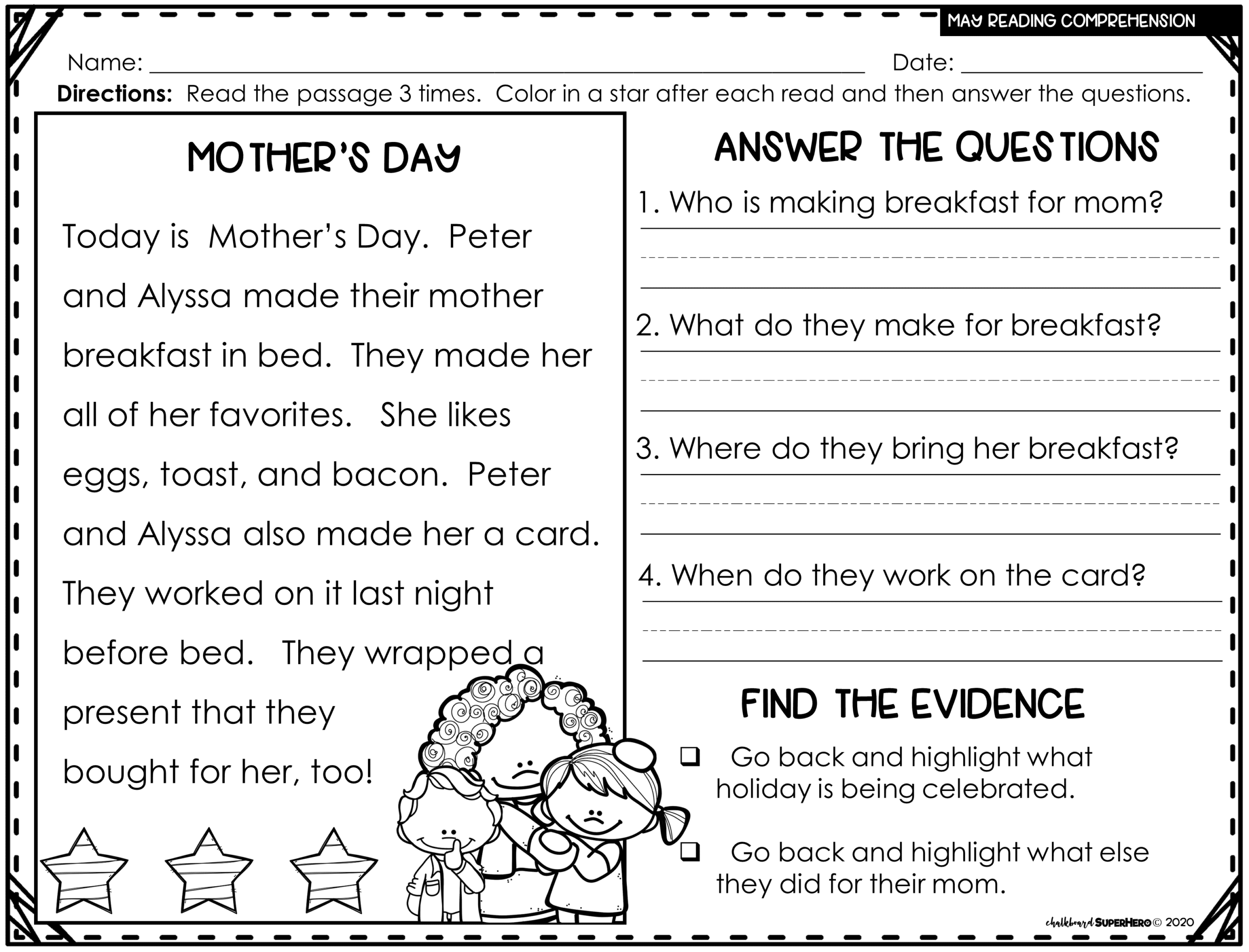 Memorial Day Reading Comprehension Worksheet Have Fun Teaching