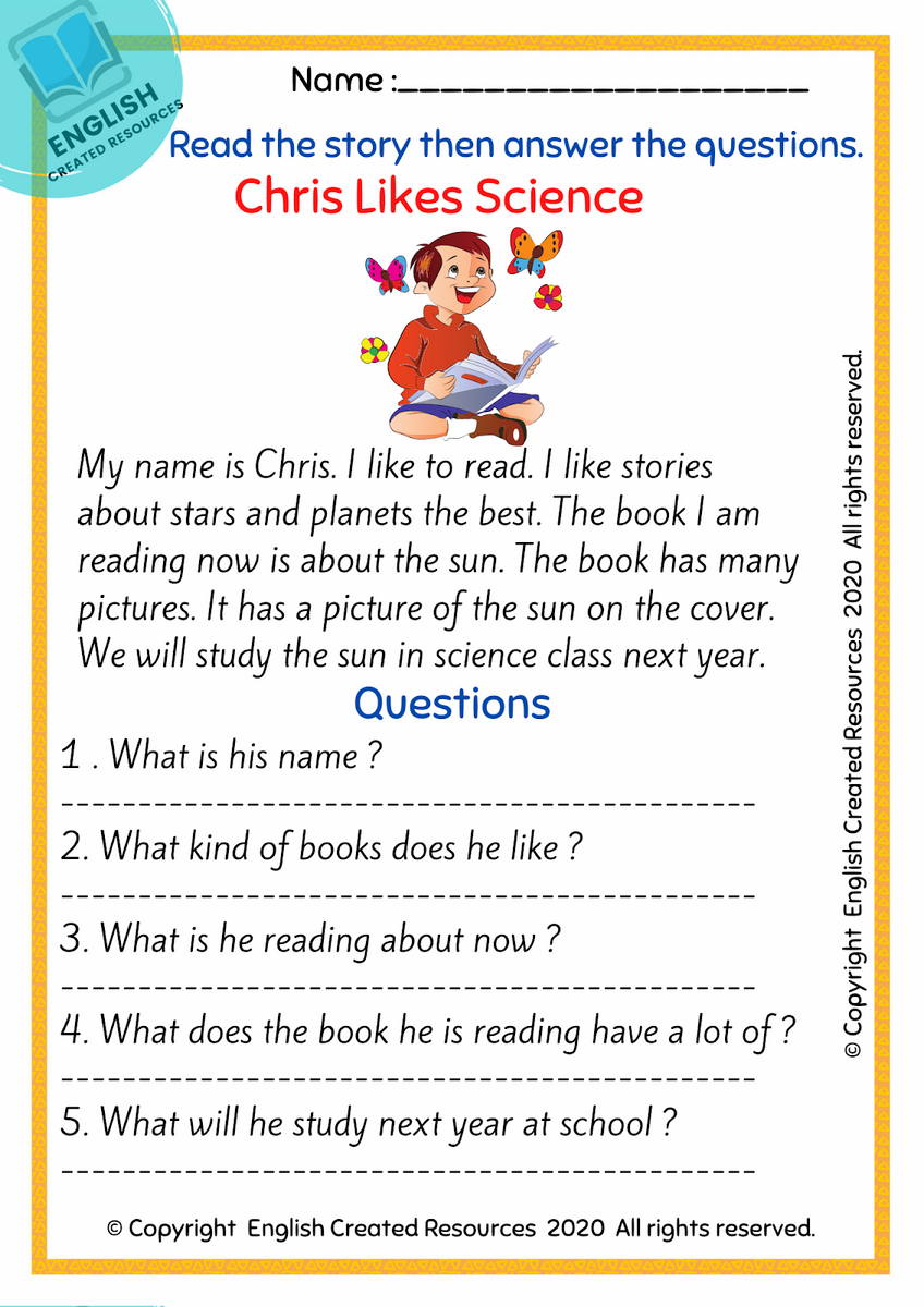 Reading Comprehension Basic Skills Worksheets English Created Worksheets Library