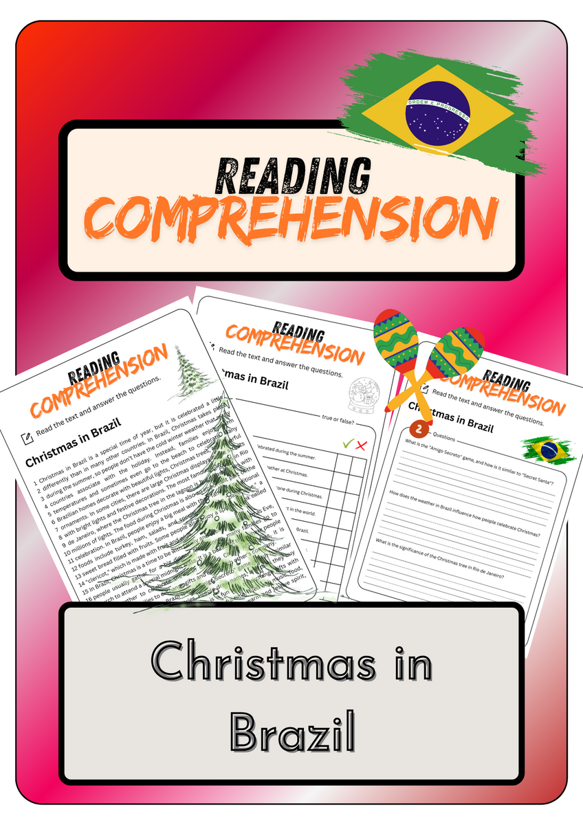Reading Comprehension Christmas In Brazil Solutions Made By Teachers