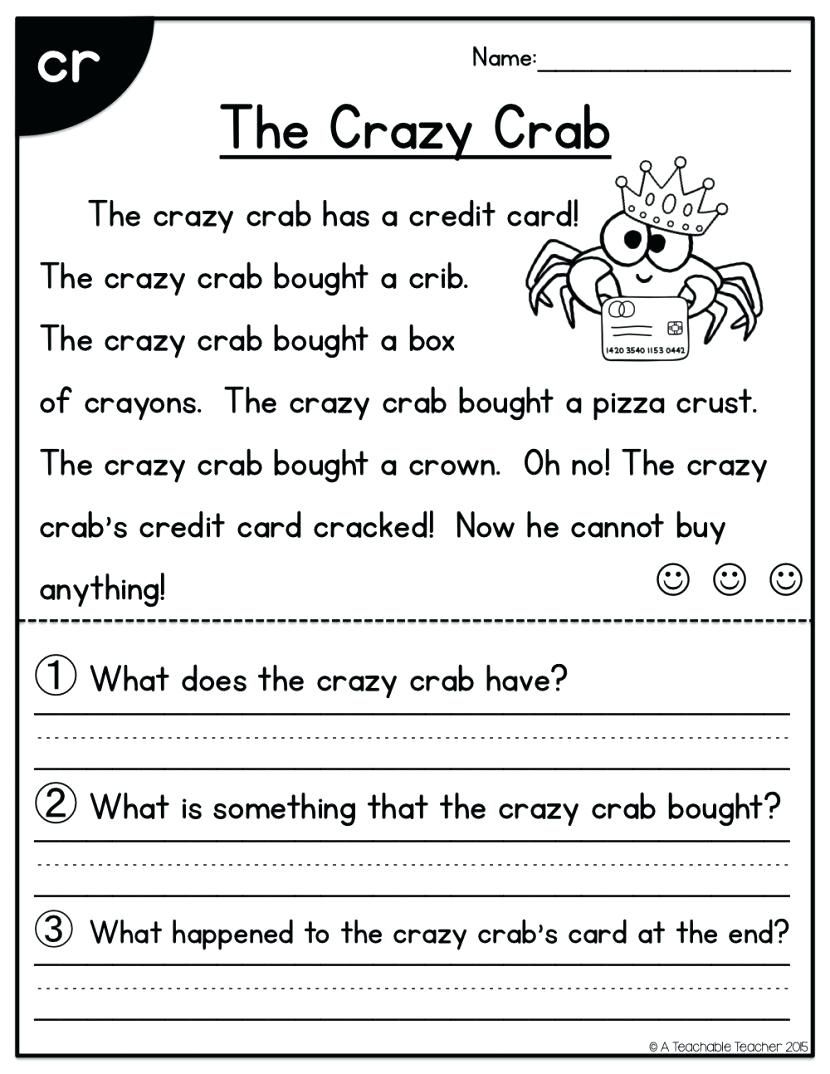 Reading Comprehension First Grade Fall Worksheets Addition Flash Cards 1st Grade