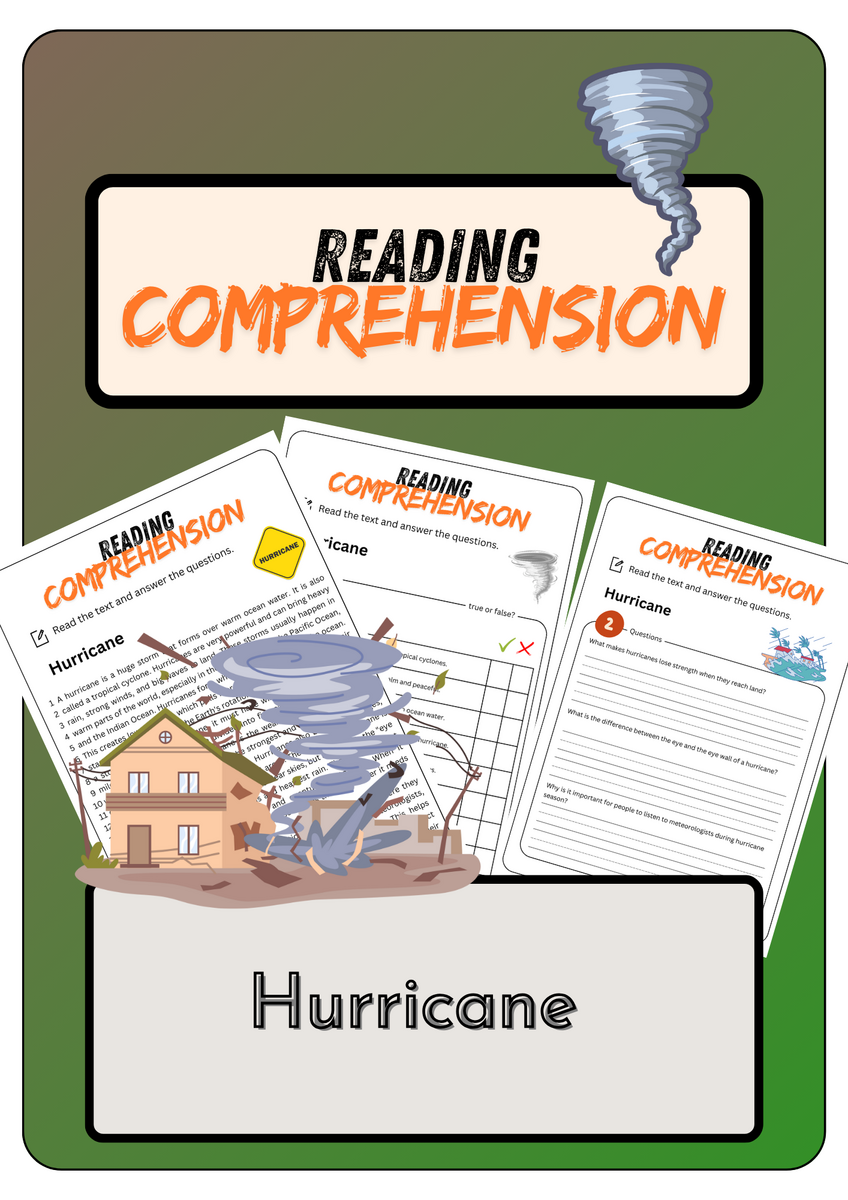 Reading Comprehension Hurricane Solutions Made By Teachers
