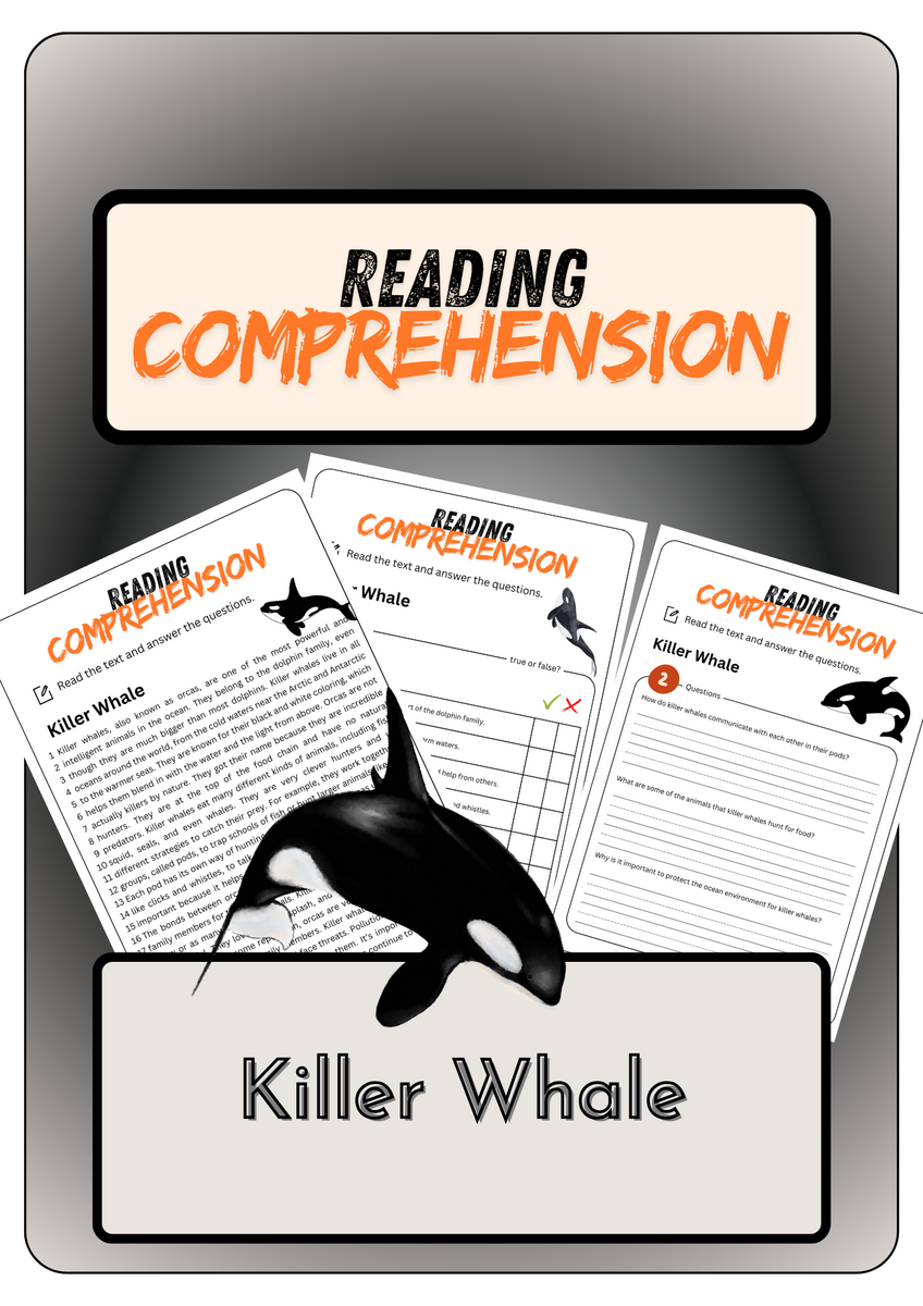 Reading Comprehension Killer Whale Solutions Made By Teachers Reading Comprehension Killer Whale Solutions Made By Teachers