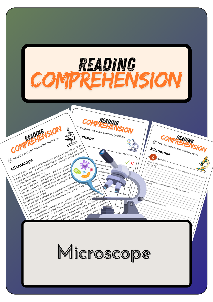 Reading Comprehension Microscope Solutions Made By Teachers
