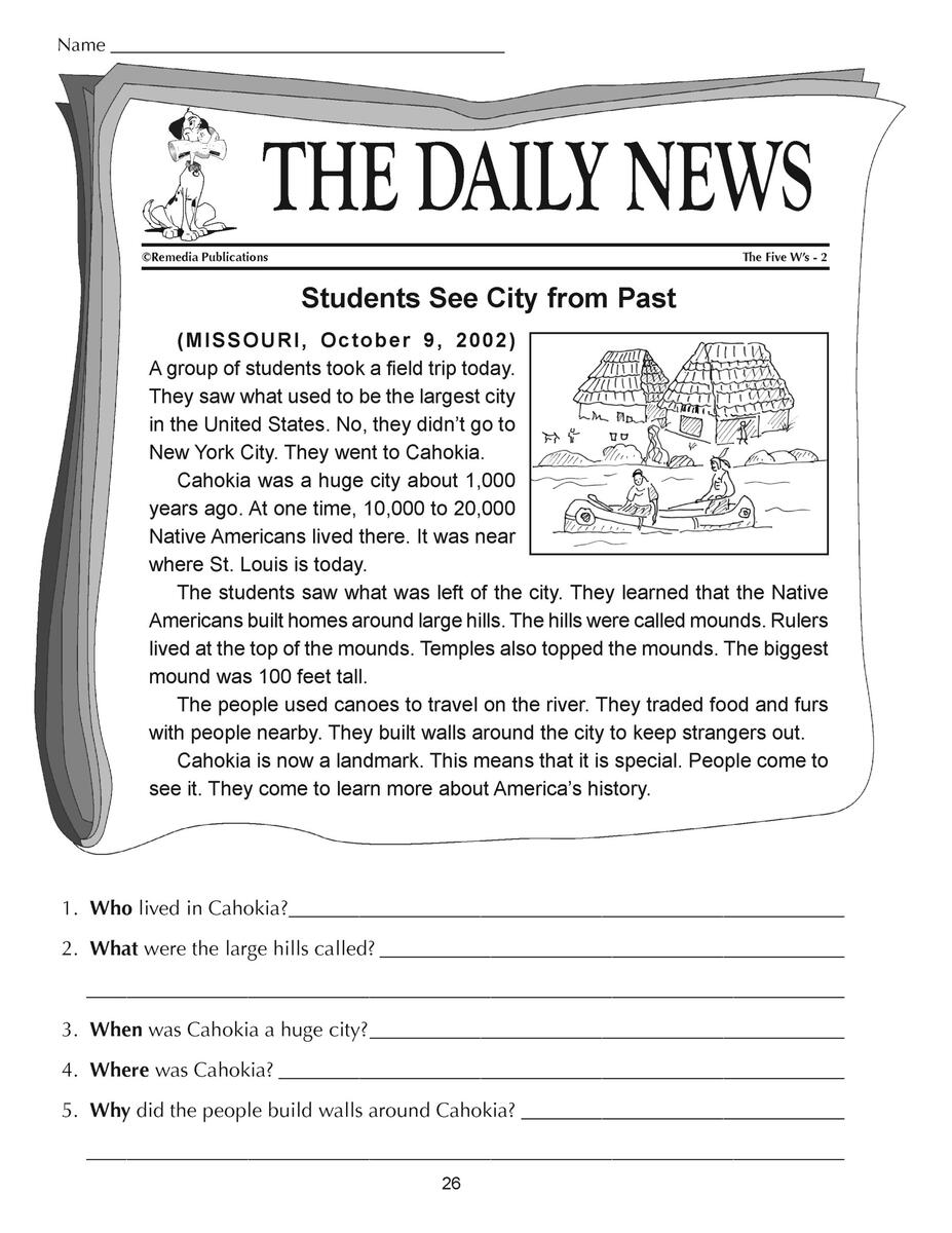 Horrid Henry Newspaper Comprehension Comprehension KS1 2 Teachit
