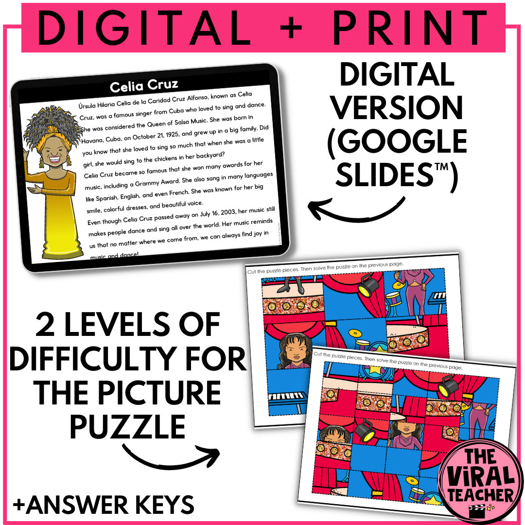Reading Comprehension Passages And ELA Activities Hispanic Heritage Month Set 2 Made By Teachers