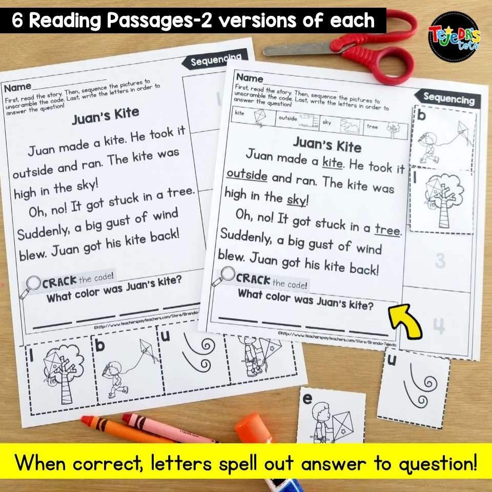 Reading Comprehension Passages And Worksheets For Teaching Sequencing 1st Grade Tejeda S Tots Reading Comprehension Passages And Worksheets For Teaching Sequencing 1st Grade Tejeda S Tots