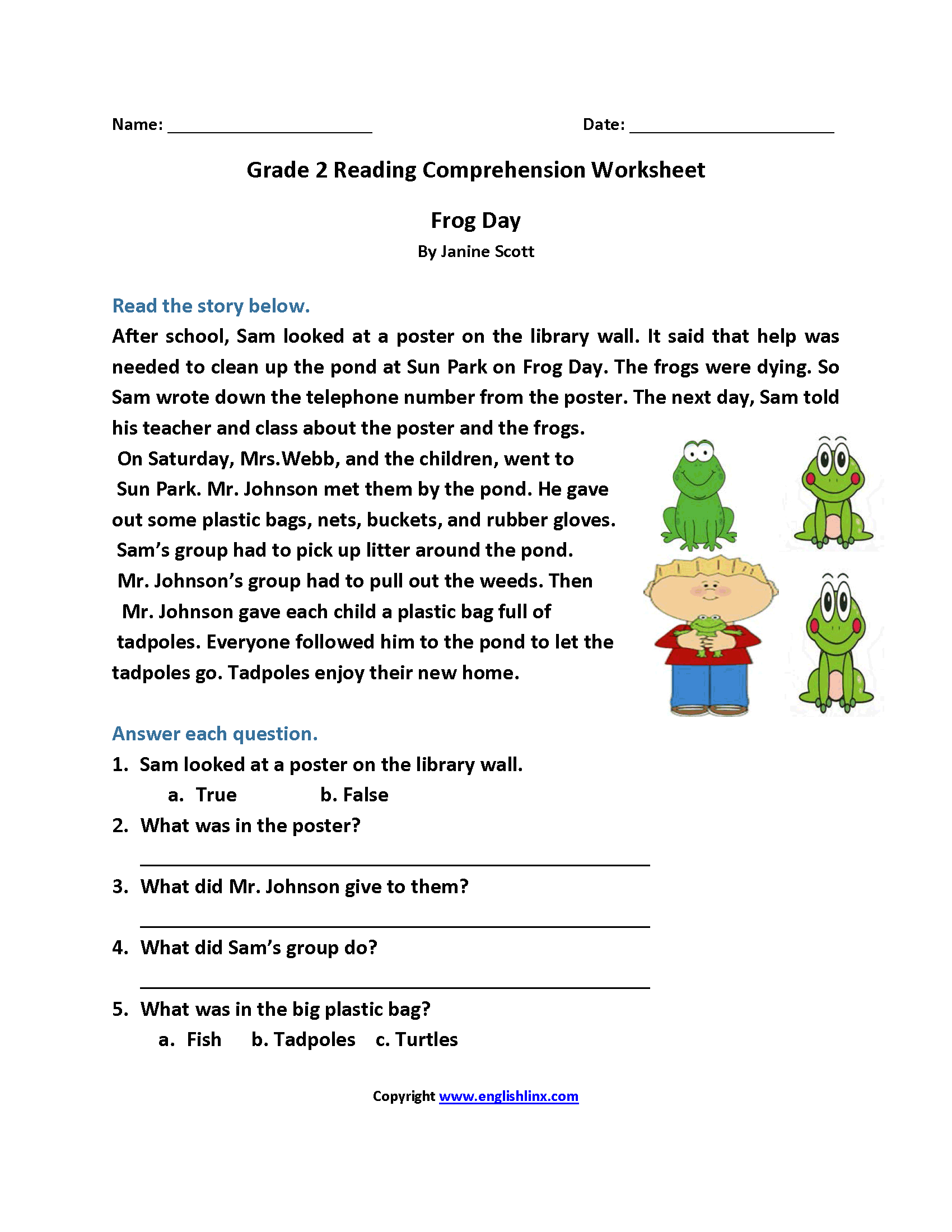 Reading Comprehension Passages First Grade Worksheets Library 17 Reading Fluency 2nd Grade Worksheets Free PDF At Worksheeto