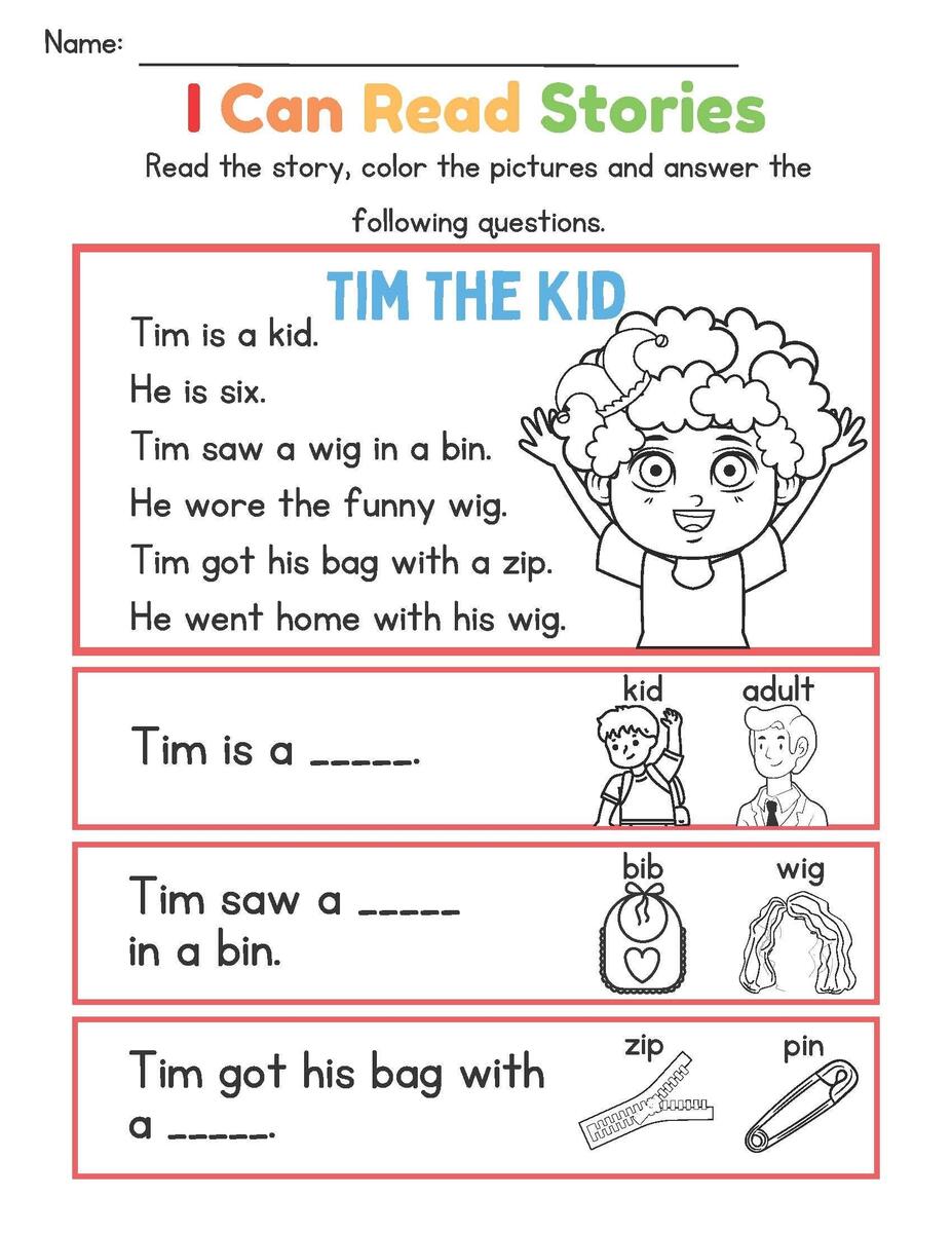 Reading Comprehension Practice For Kids 5 Stories With Questions Digital Download Etsy
