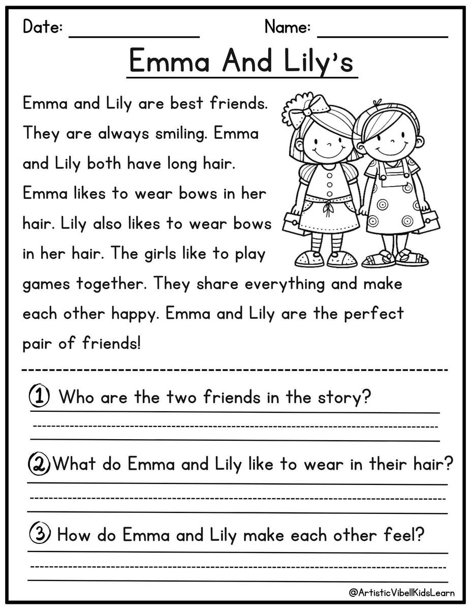 Reading Comprehension Printable Kindergarten First Grade Worksheets Instant Download Fluency Worksheet English Learing Set 2 Etsy Reading Comprehension Printable Kindergarten First Grade Worksheets Instant Download Fluency Worksheet English Learing Set 2 Etsy