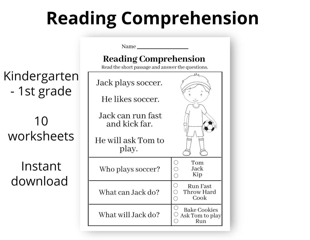 Reading Comprehension Printable Worksheet First Grade Kindergarten Instant Download Homeschool Teacher Kids Distance Etsy 50 Kindergarten 1st Grade Reading Comprehension Passages Worksheets Sentences Reading Worksheet Fluency Worksheet English Learing Set 1 Etsy
