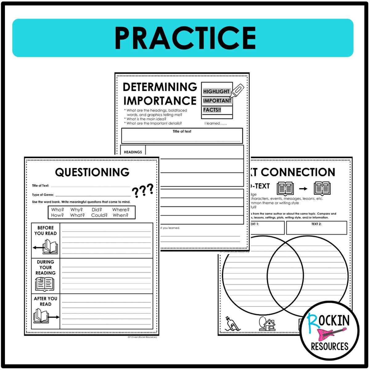 Reading Comprehension Strategies Posters Rockin Resources