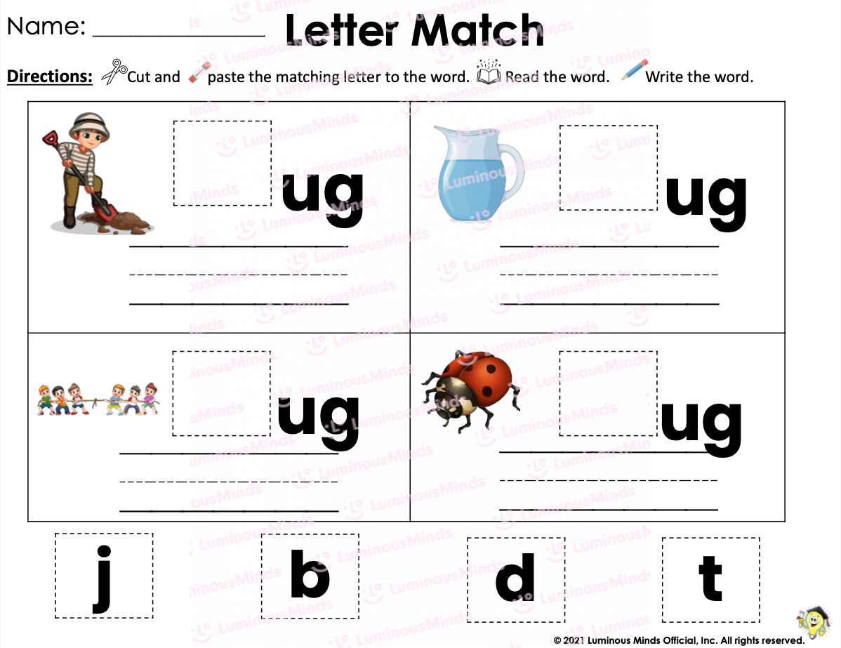 SH Digraph Cut Paste Worksheets Top Teacher