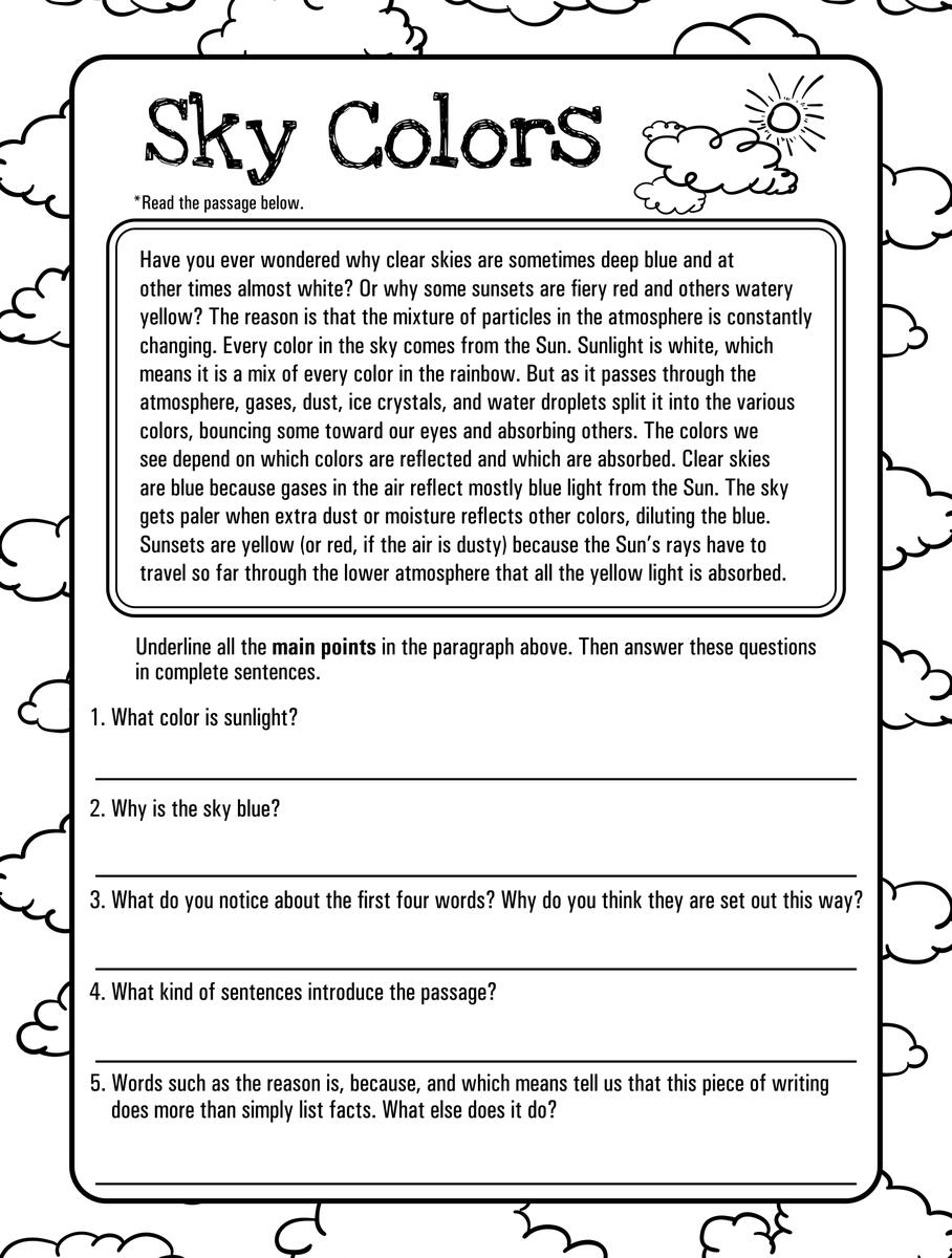 Reading Comprehension Worksheets For Grade 3 Worksheets Library
