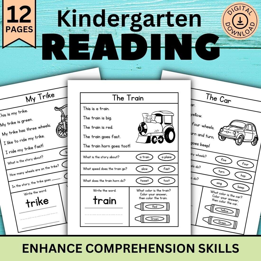 Reading Comprehension Worksheets For Preschool Kindergarten First Grade Reading Skills Classful