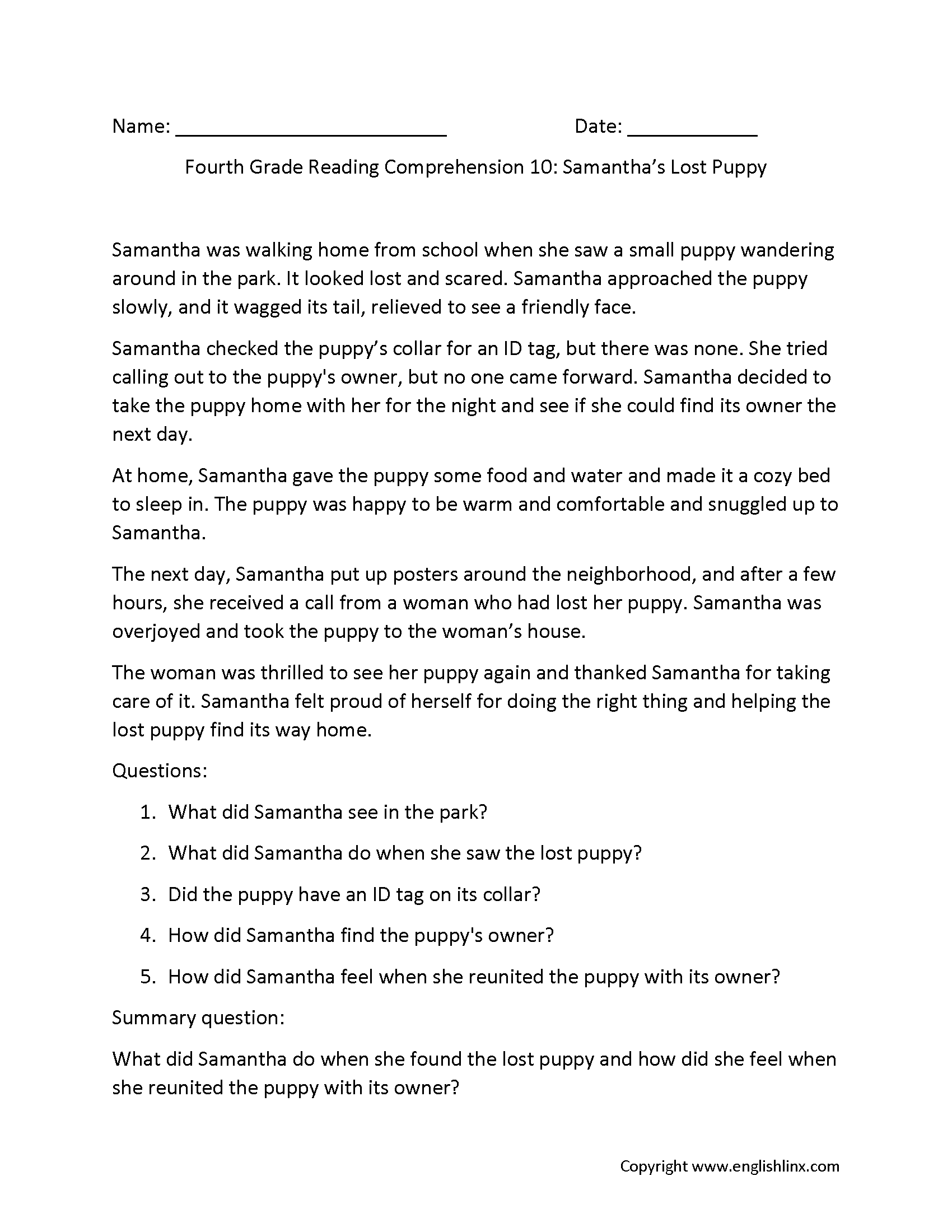 Reading Comprehension Worksheets Free Printable Practice For All Grades Reading Comprehension Worksheets Free Printable Practice For All Grades