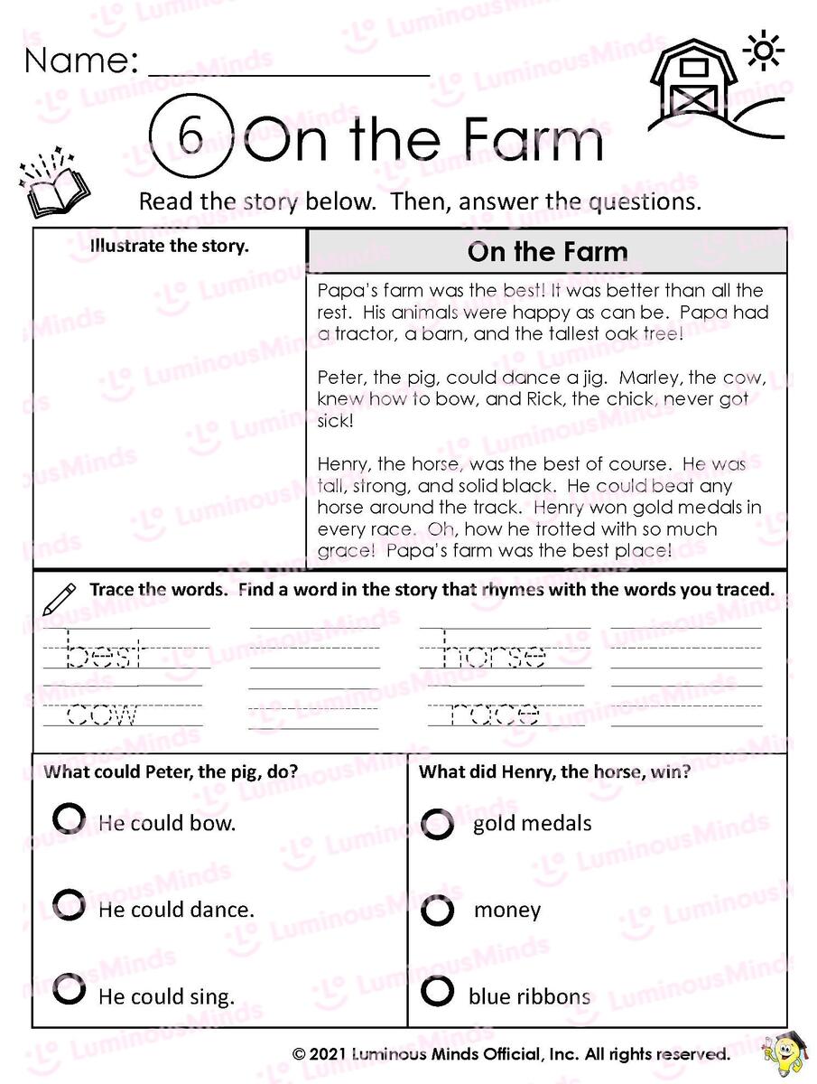 Reading Comprehension Worksheets On The Farm Reading Comprehension Worksheets On The Farm