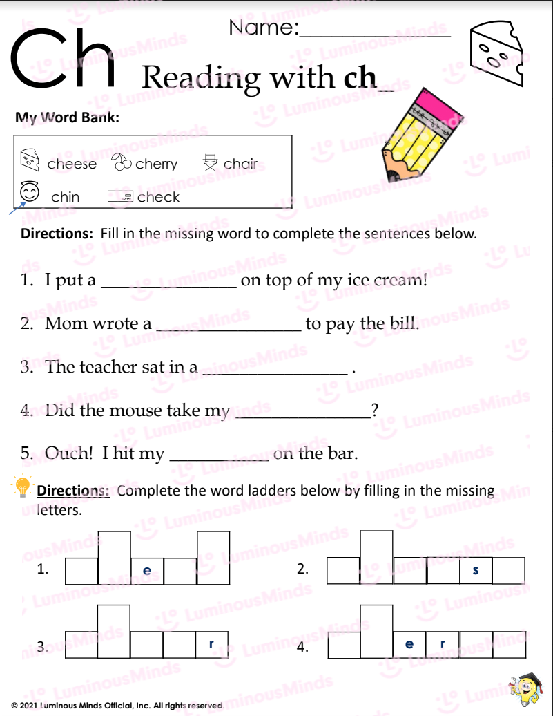 Digraph Missing Sound Worksheets For Phonics Practice