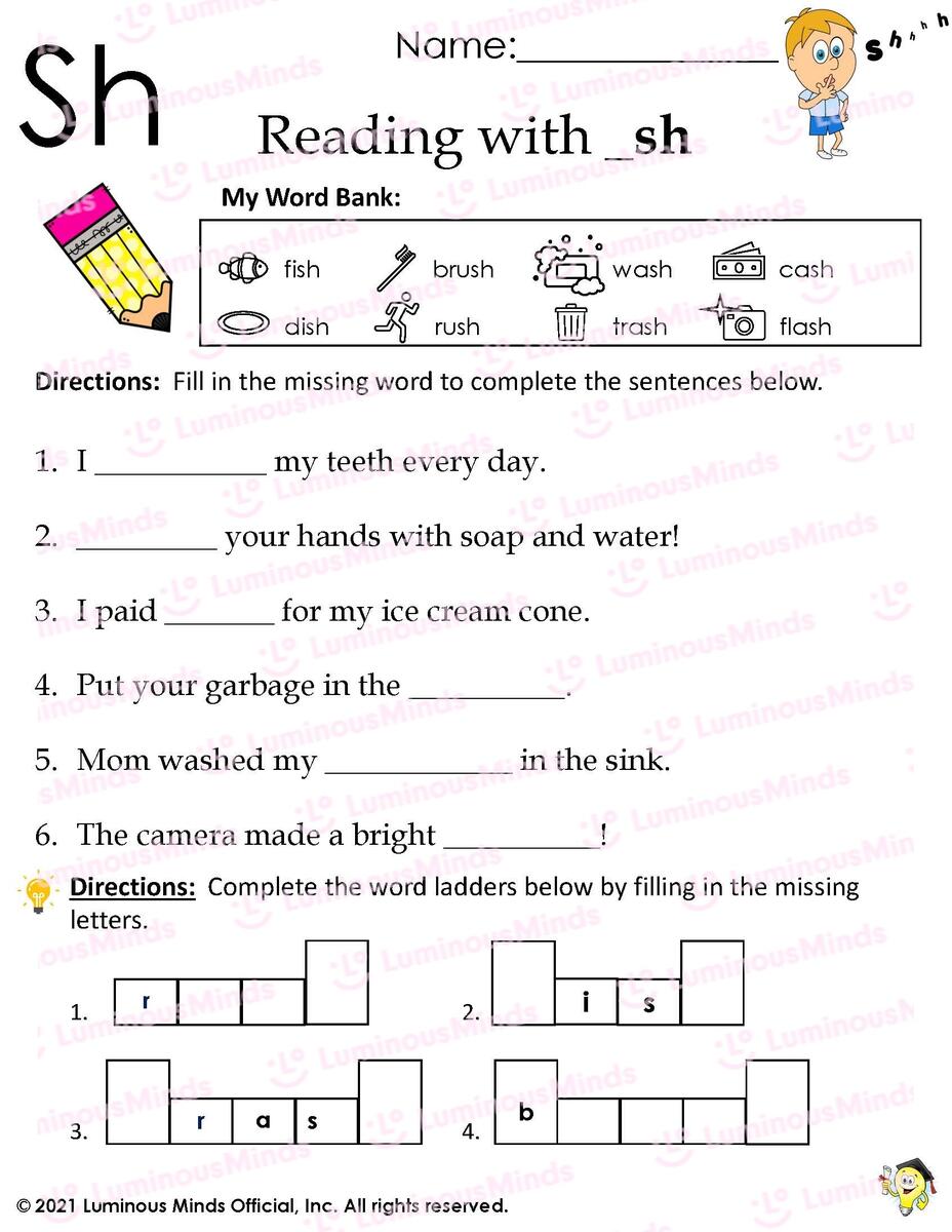 Reading Comprehension Worksheets Reading With Sh Reading Comprehension Worksheets Reading With Sh