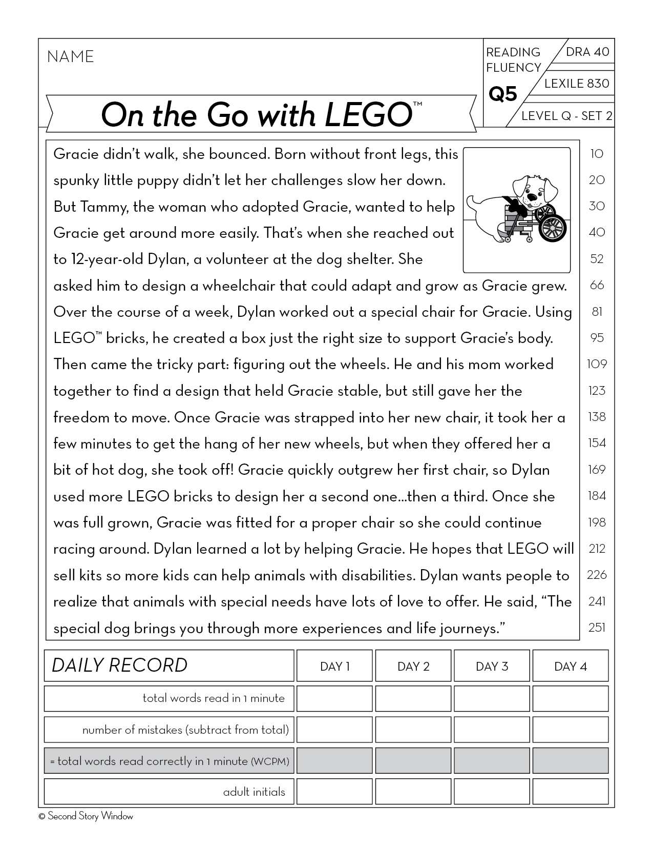 Reading Fluency Homework Level Q Set 2 Second Story Window 17 Reading Fluency 2nd Grade Worksheets Free PDF At Worksheeto