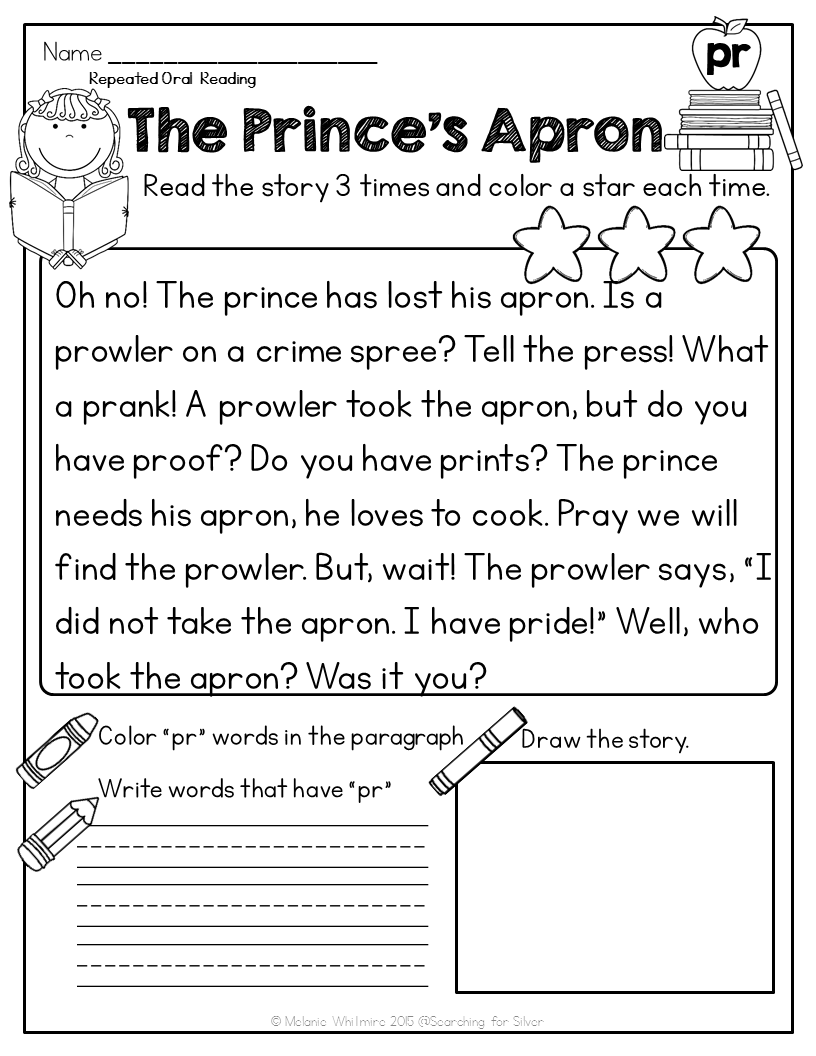Reading Fluency Passages Blends Made By Teachers Third Grade Reading Worksheets Improve Fluency Vocabulary