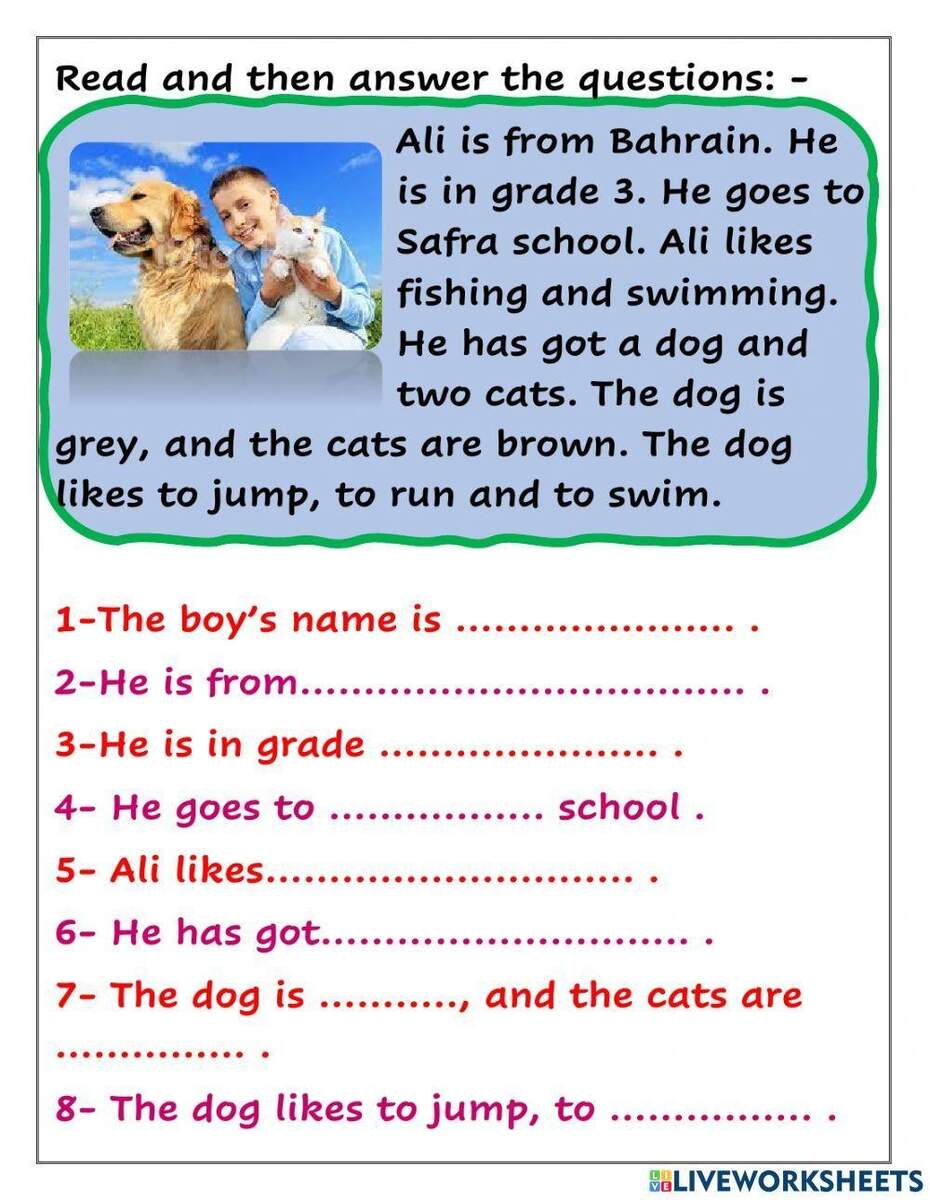 Reading For Grade 3 Samir Sayed Worksheets Library