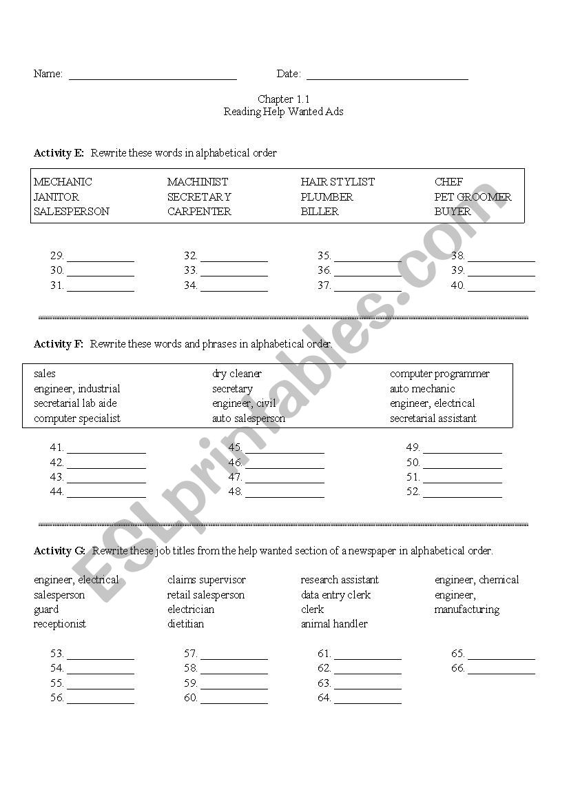 Reading Help Wanted Ads ESL Worksheet By MAD 27858 Job Adverts LearnEnglish Teens