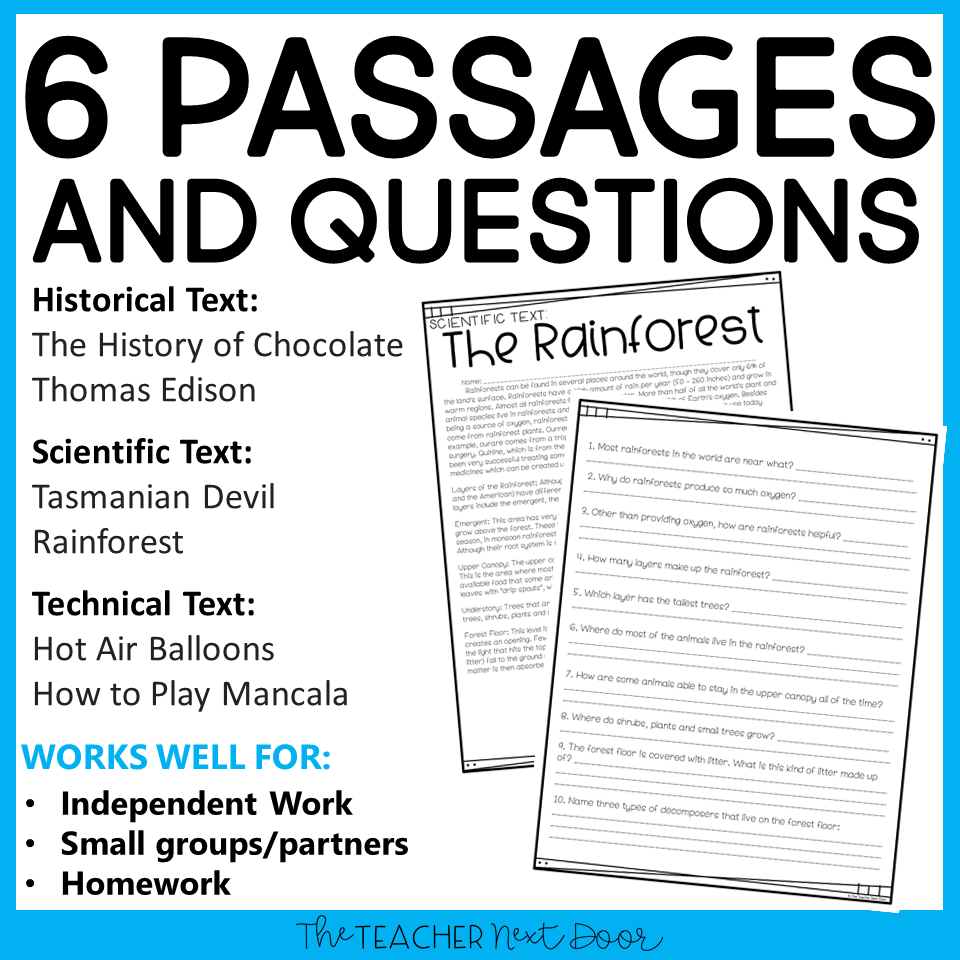 Reading Informational Text With Charts And Graphs For 4th 5th Grade The Teacher Next Door Reading Informational Text With Charts And Graphs For 4th 5th Grade The Teacher Next Door