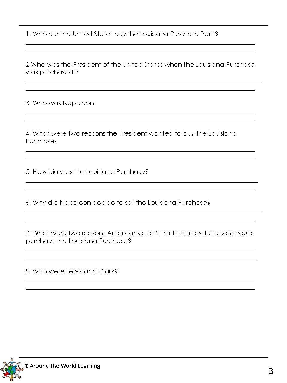 Reading Passage Louisiana Purchase Grades 3 4 TPT Reading Passage Louisiana Purchase Grades 3 4 TPT