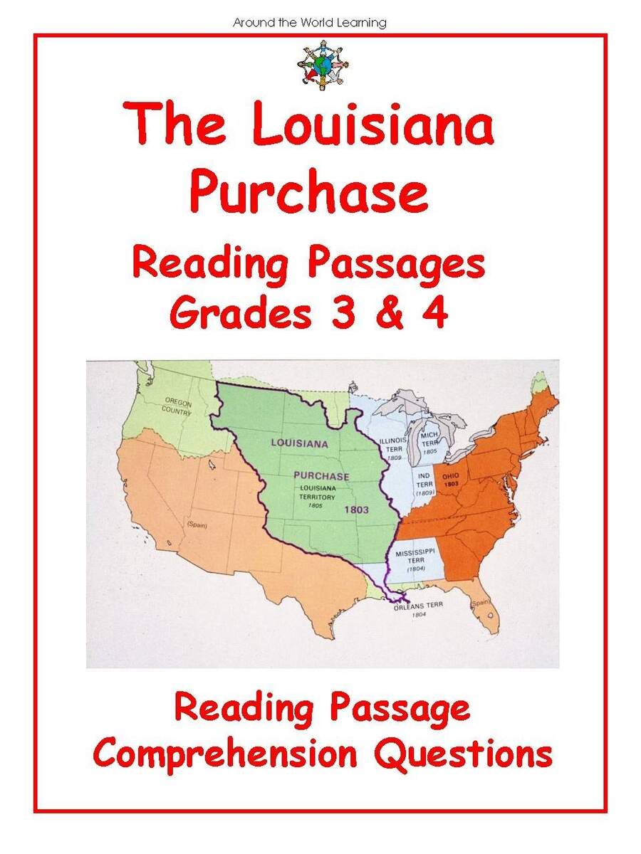Reading Passage Louisiana Purchase Grades 3 4 TPT Reading Passage Louisiana Purchase Grades 3 4 TPT