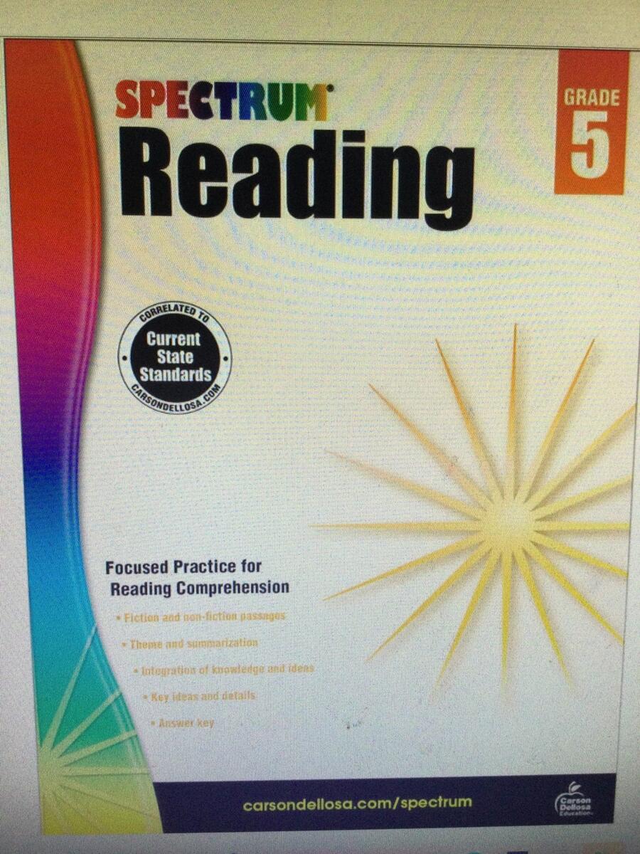 Reading Practice Book Spectrum Reading Workbook Grade 5 5th Grade Reading Comprehension Practice Book Elementary Reading Workbook Electromagnetic Spectrum Reading Comprehension Classful