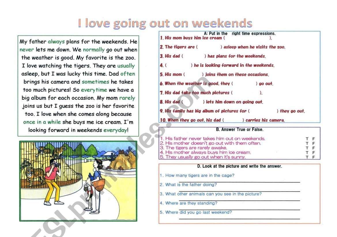 Reading With Time Expressions ESL Worksheet By Micah Reading With Time Expressions ESL Worksheet By Micah