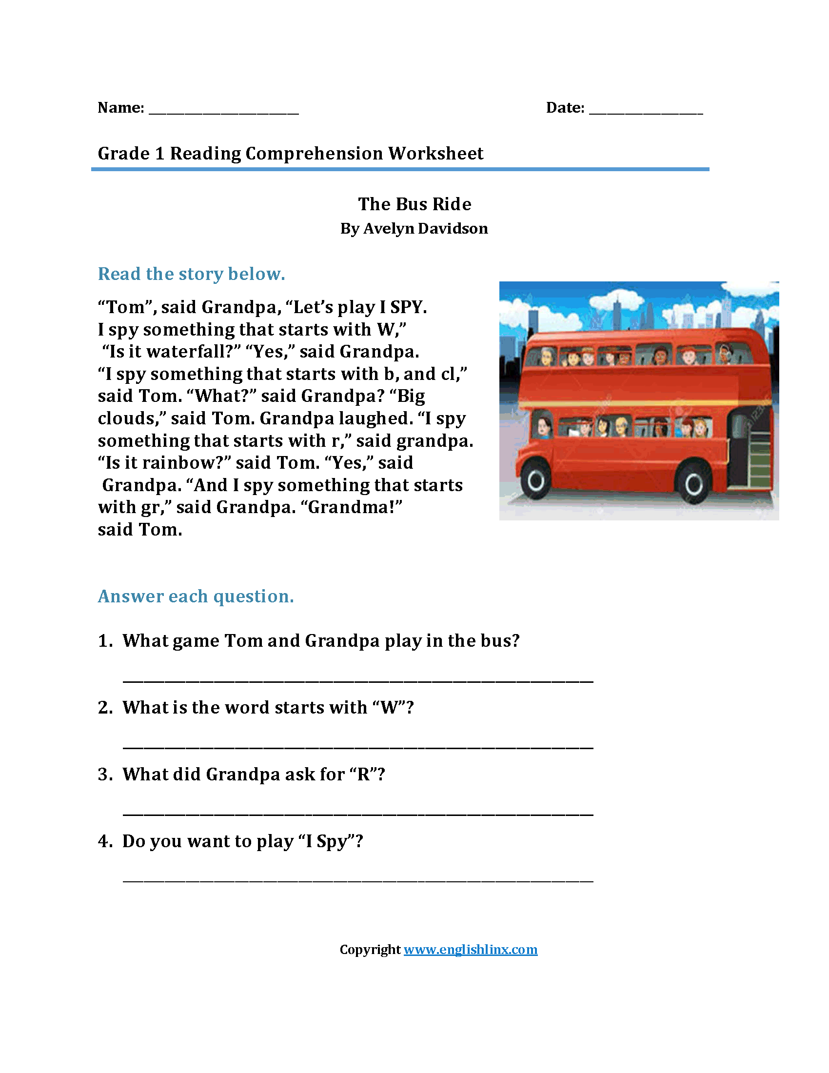 Reading Worksheets Free Printable Reading Practice For All Grades