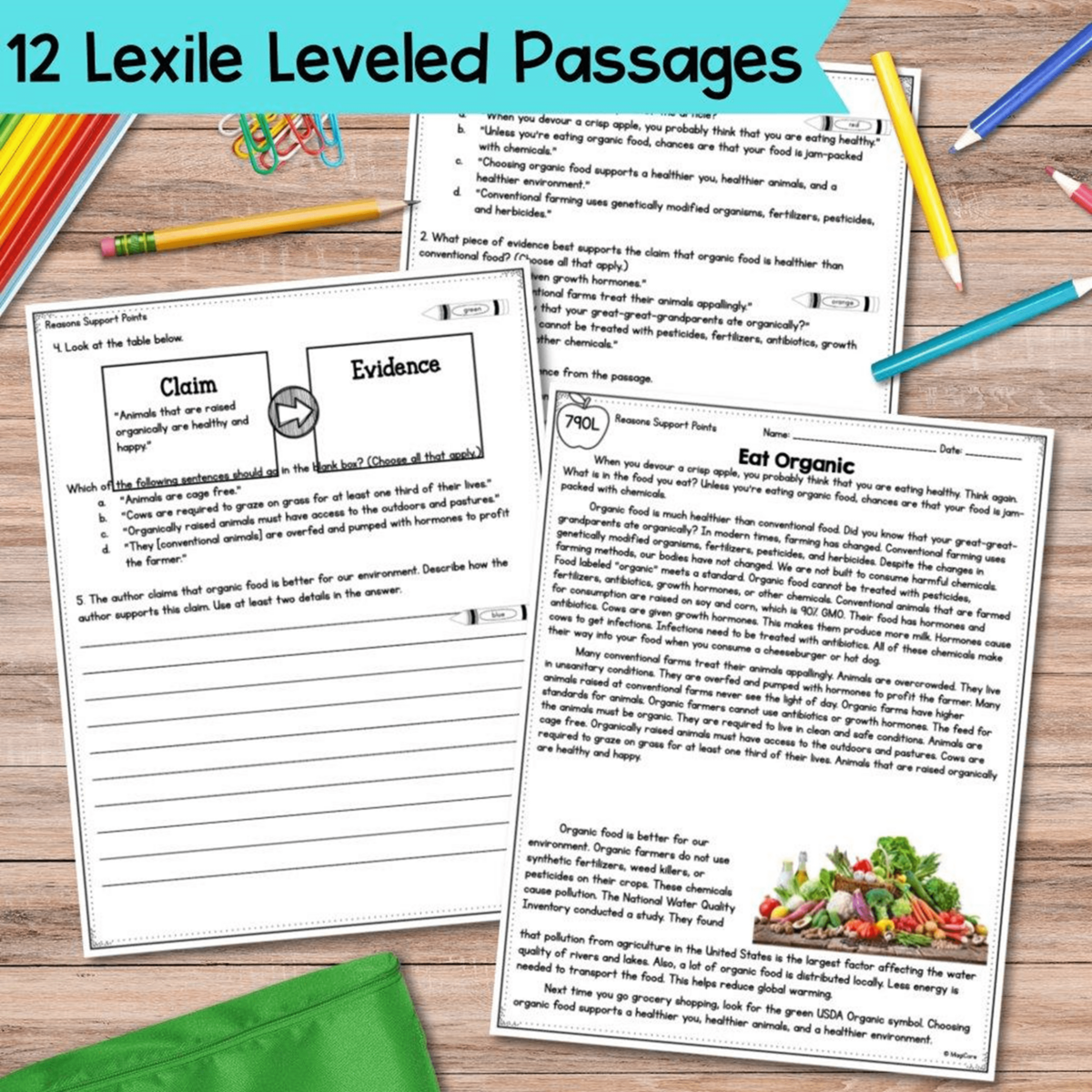 Reasons Evidence Support Points MagiCore May Reading Passages For 2nd Grade With Comprehension Text Evidence Questions Teaching Ideas Made Easy