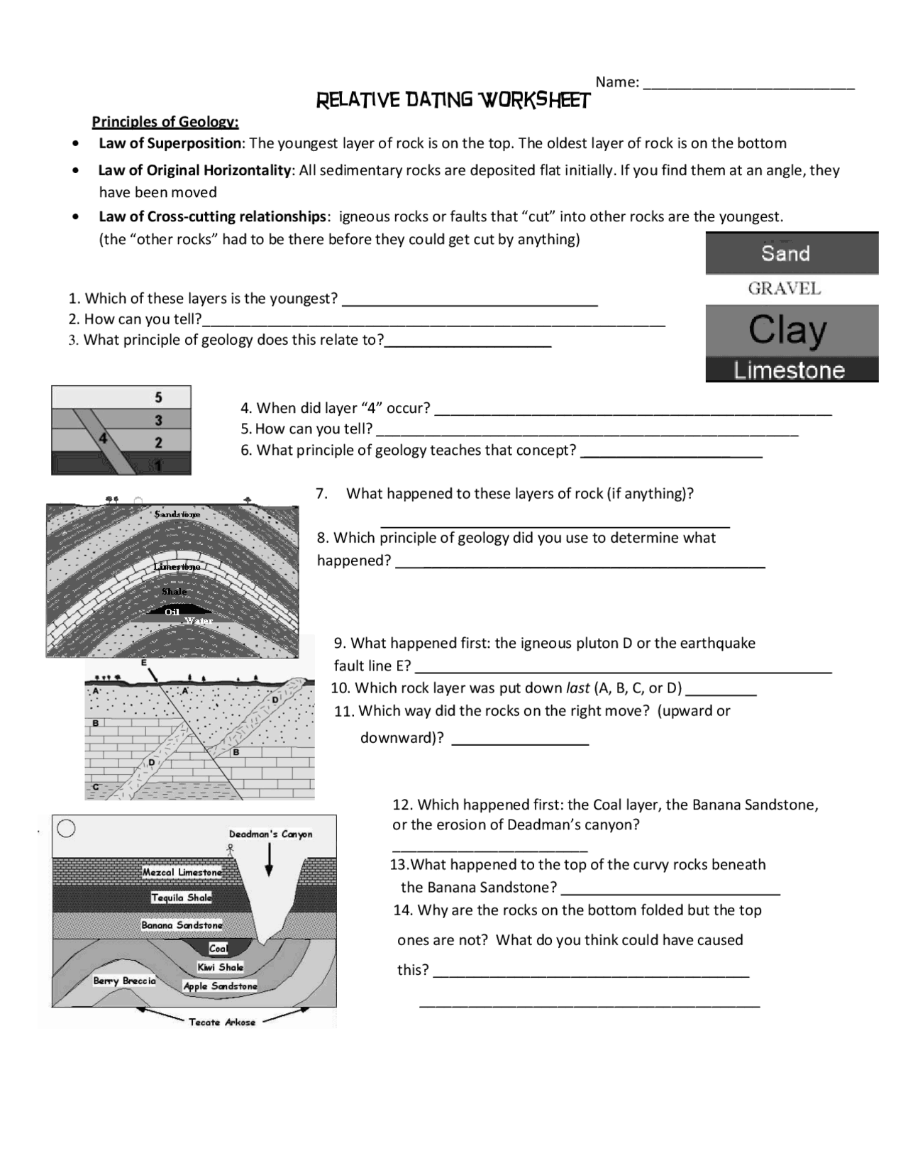 Relative Dating Worksheet Principles Of Geology Study Guides Projects Research Geology Docsity Relative Dating Worksheet Principles Of Geology Study Guides Projects Research Geology Docsity