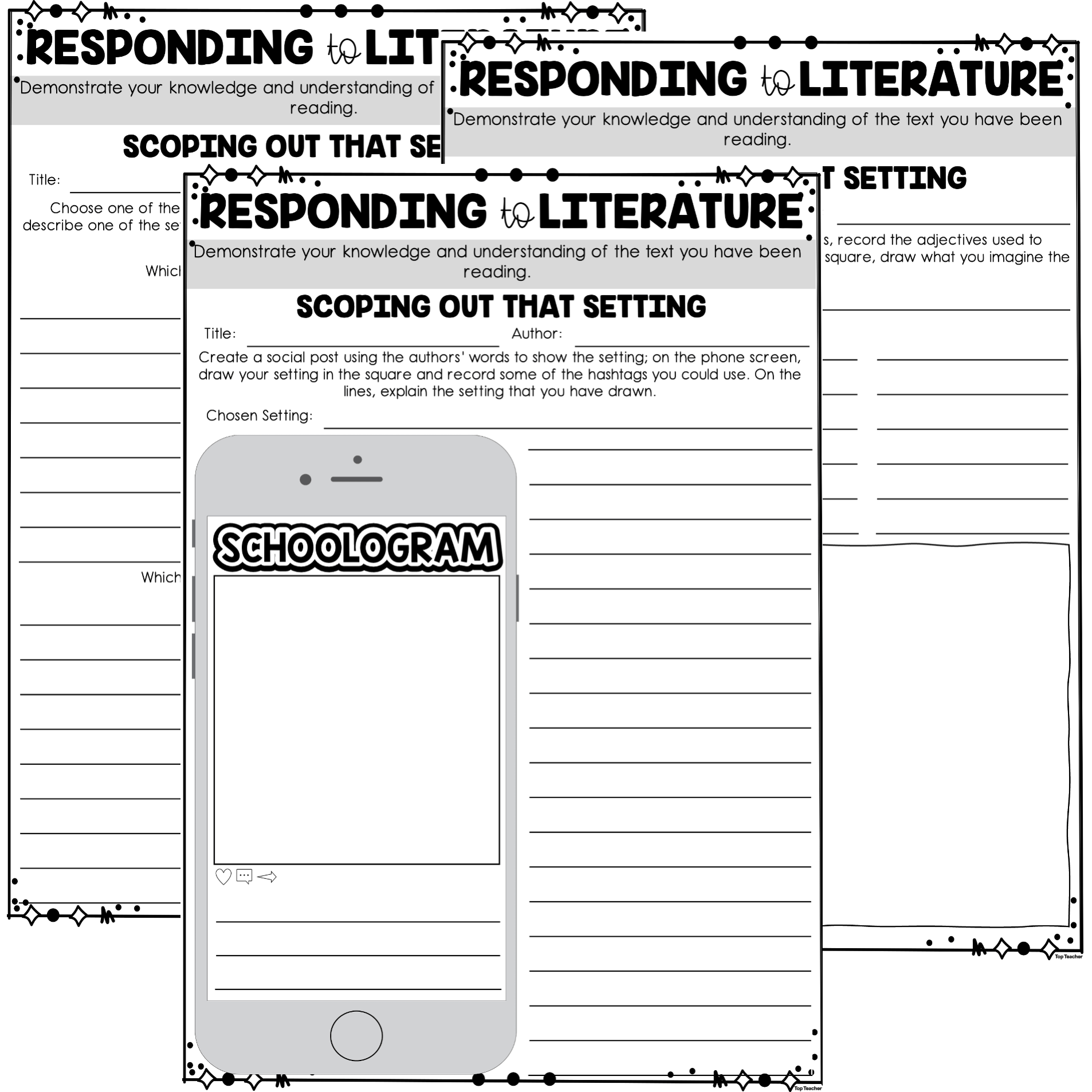 Responding To Literature Scoping Out That Setting Worksheets Top Teacher Responding To Literature Scoping Out That Setting Worksheets Top Teacher