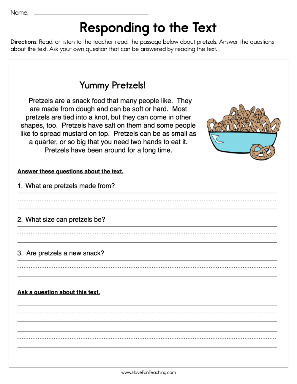 Responding To The Text Worksheet Have Fun Teaching Responding To The Text Worksheet Have Fun Teaching
