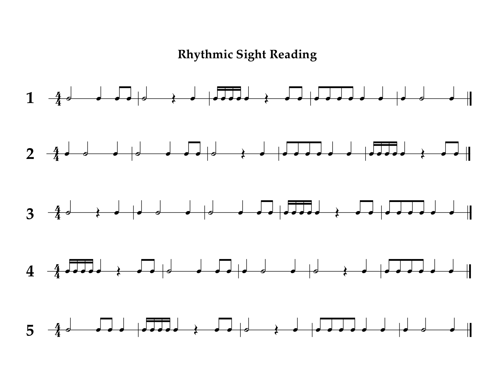 Rhythmic Sight Reading Example LVA Choir Worksheets Library
