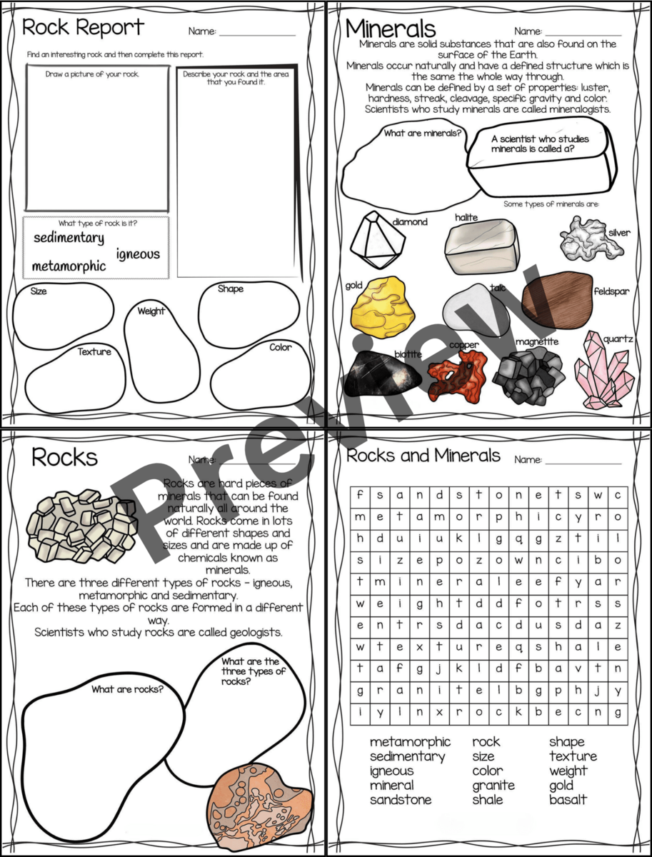 Minerals Passage Worksheet Worksheets Library