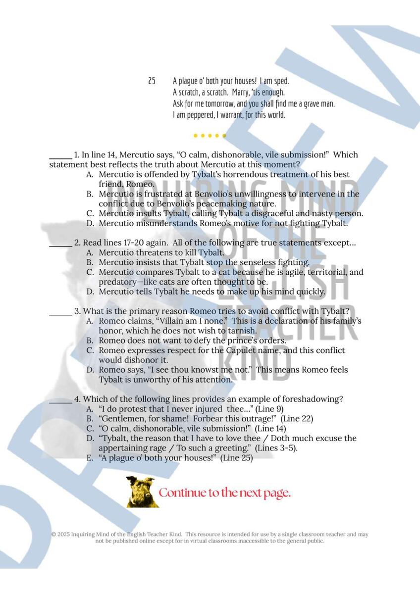 Romeo And Juliet Act 3 Scene 1 Close Reading Analysis Worksheet And Key Shakespeare Activity Made By Teachers Romeo And Juliet Act 3 Scene 1 Close Reading Analysis Worksheet And Key Shakespeare Activity Made By Teachers