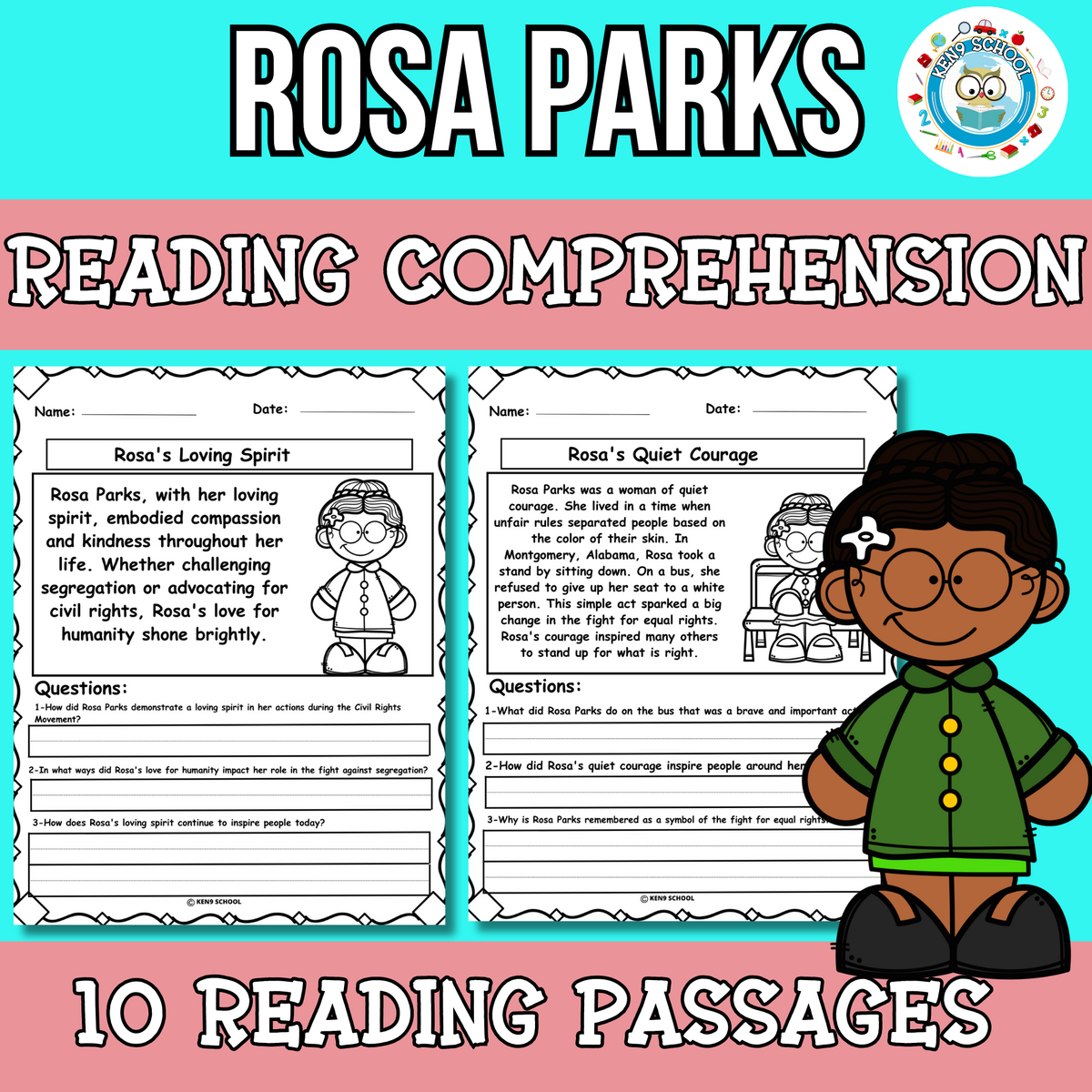 Rosa Parks Reading Comprehension Passages And Questions Black History Month Made By Teachers Rosa Parks Reading Comprehension Passages And Questions Black History Month Made By Teachers